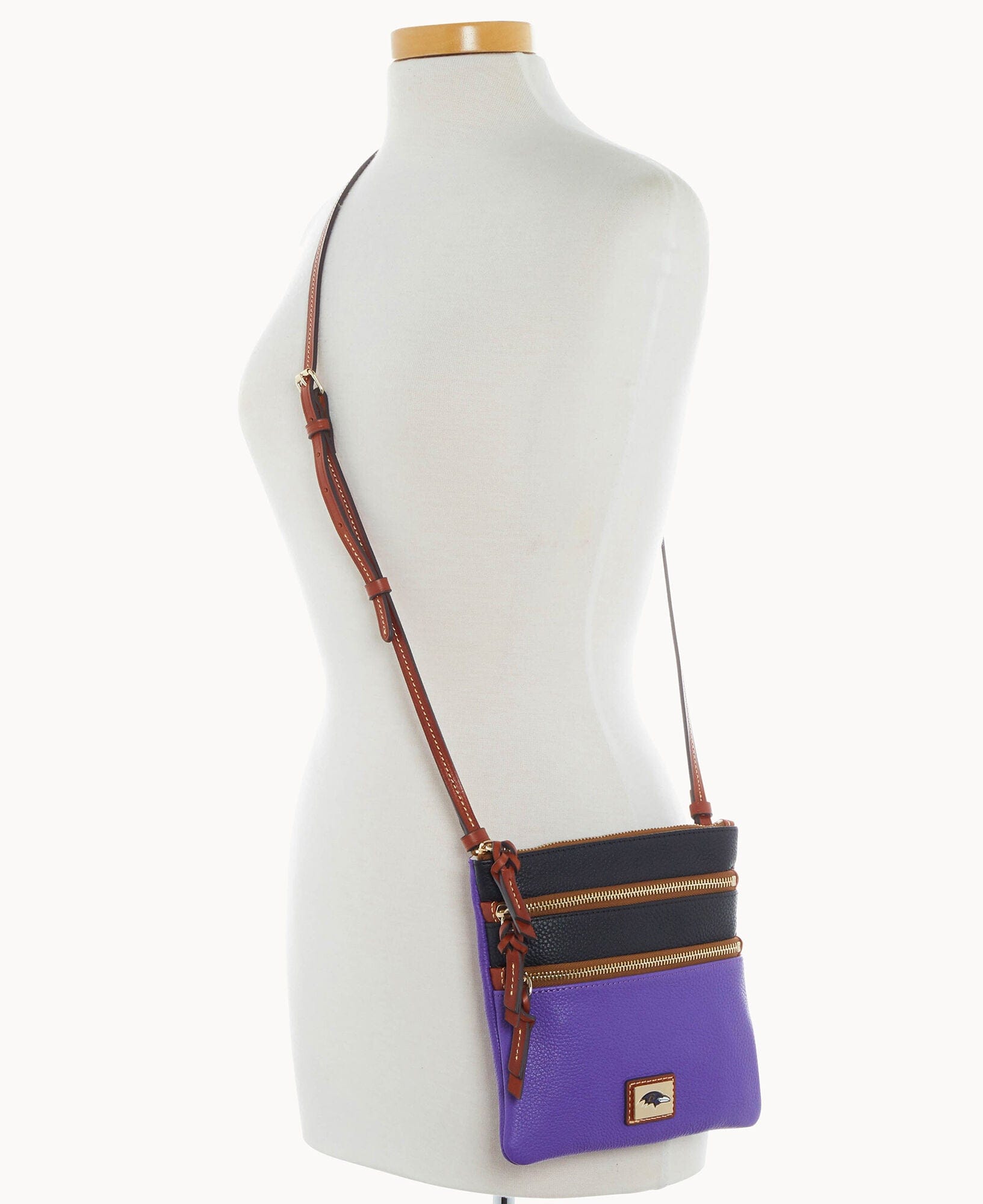 Dooney & Bourke NFL Ravens Triple Zip Crossbody