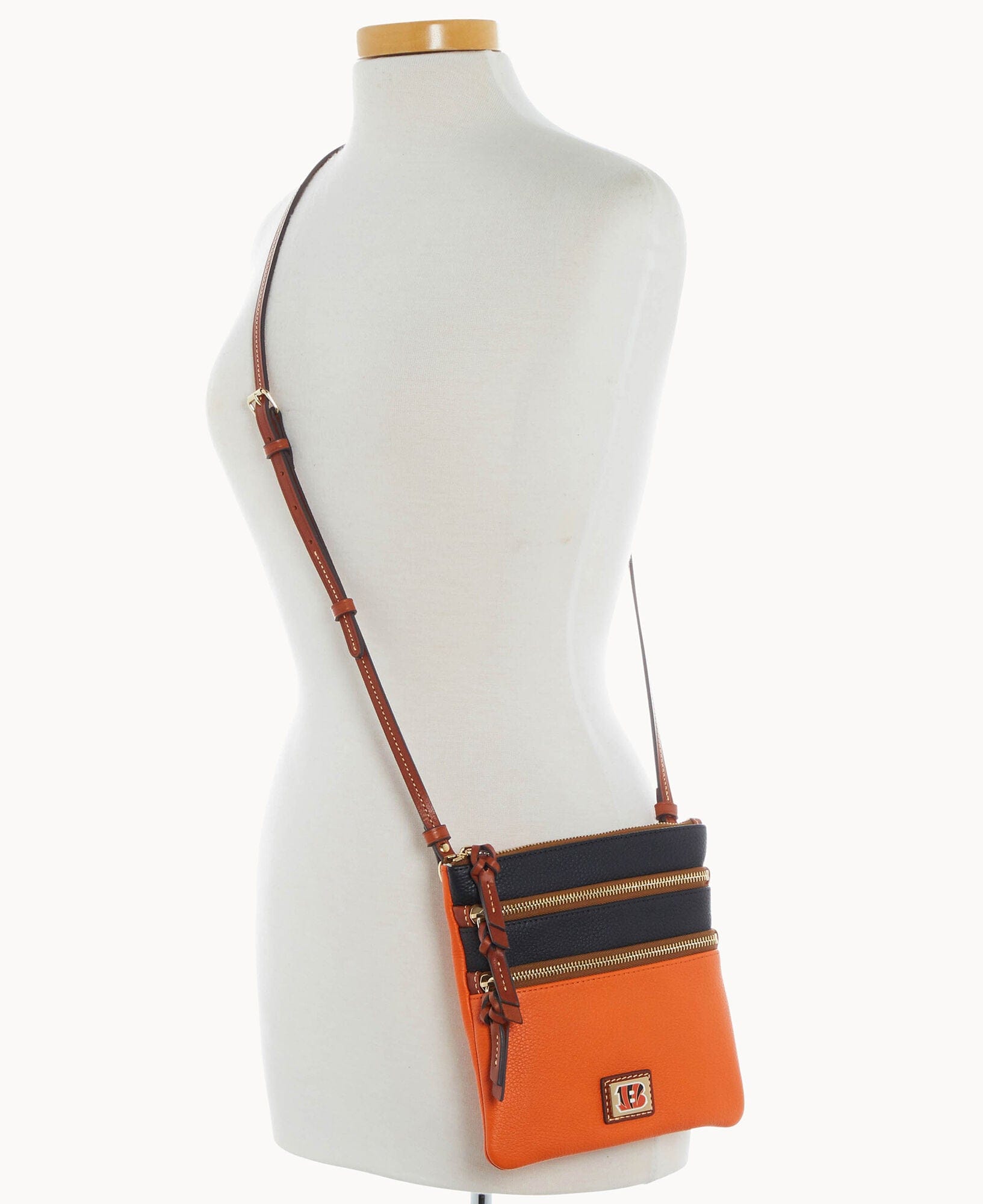 Dooney & Bourke NFL Bengals Triple Zip Crossbody