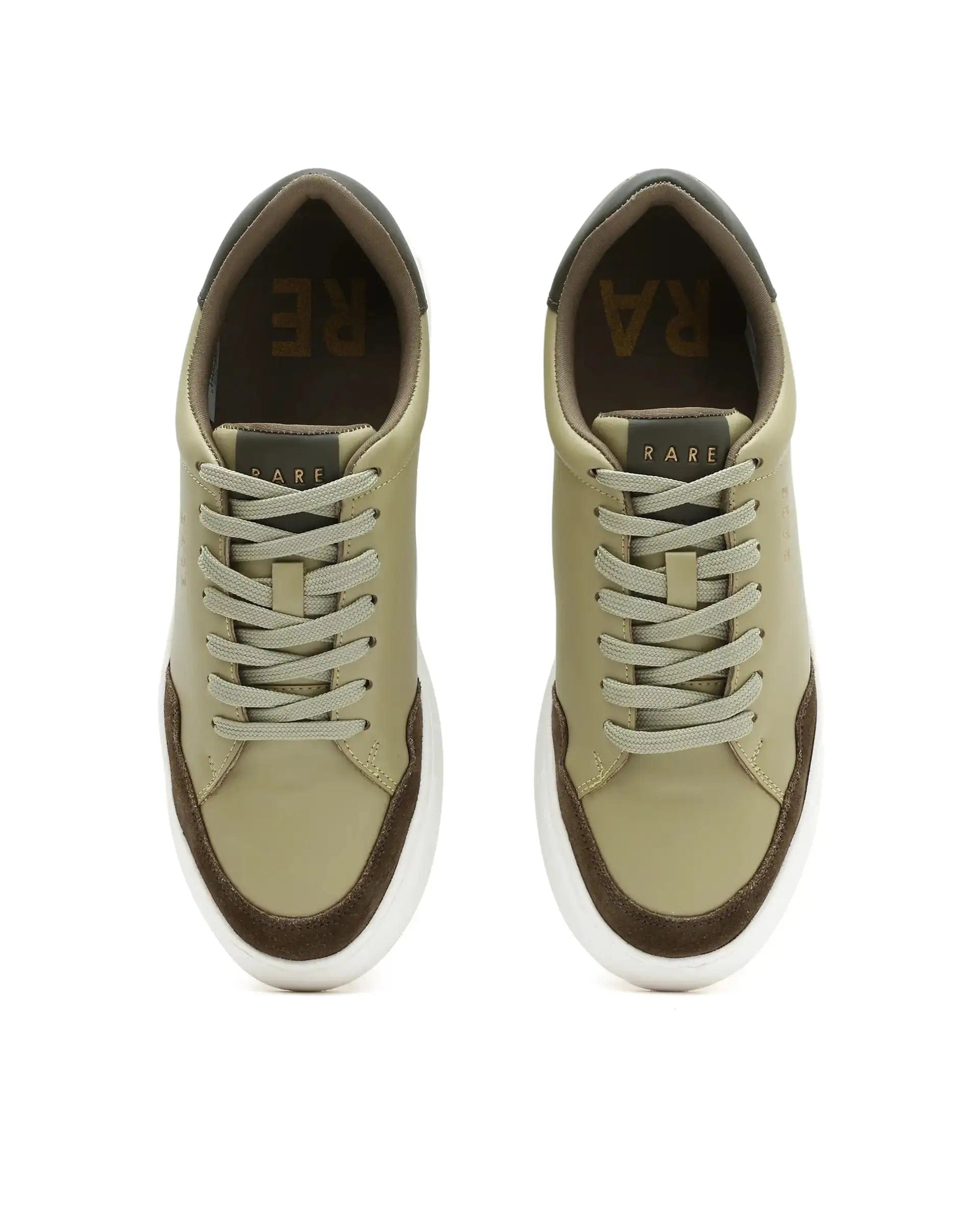 RAREZ Rare Rabbit Men's Mawi Sage Micro Fiber Causal Sneaker
