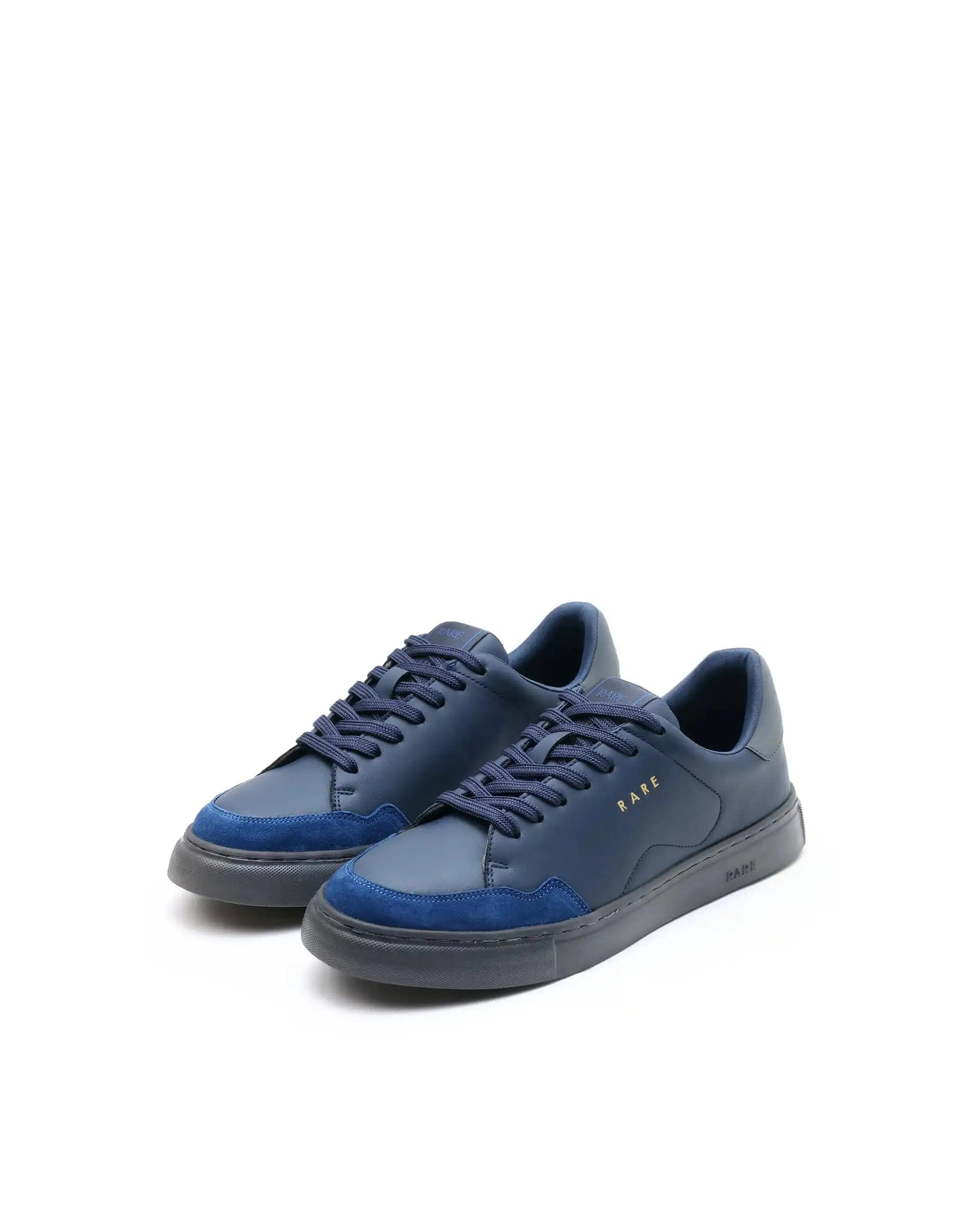 RAREZ Rare Rabbit Men's Mawi Blue Micro Fiber Leather Sneaker