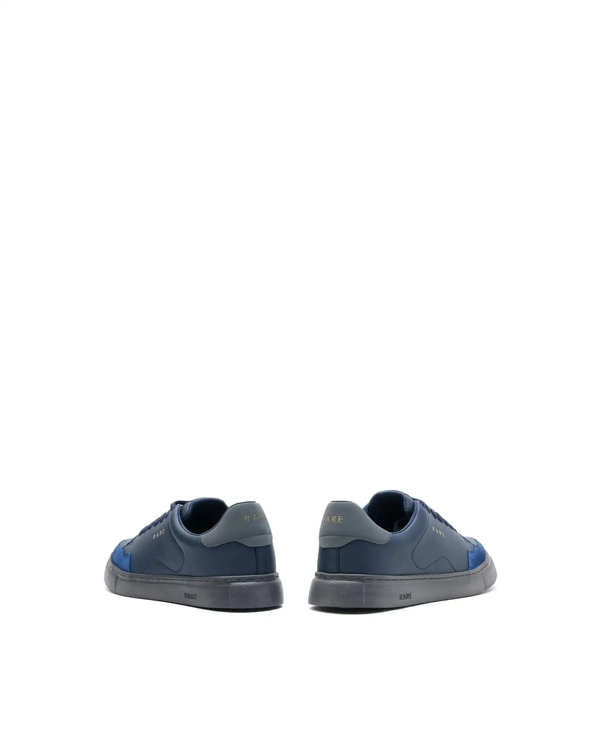RAREZ Rare Rabbit Men's Mawi Blue Micro Fiber Leather Sneaker