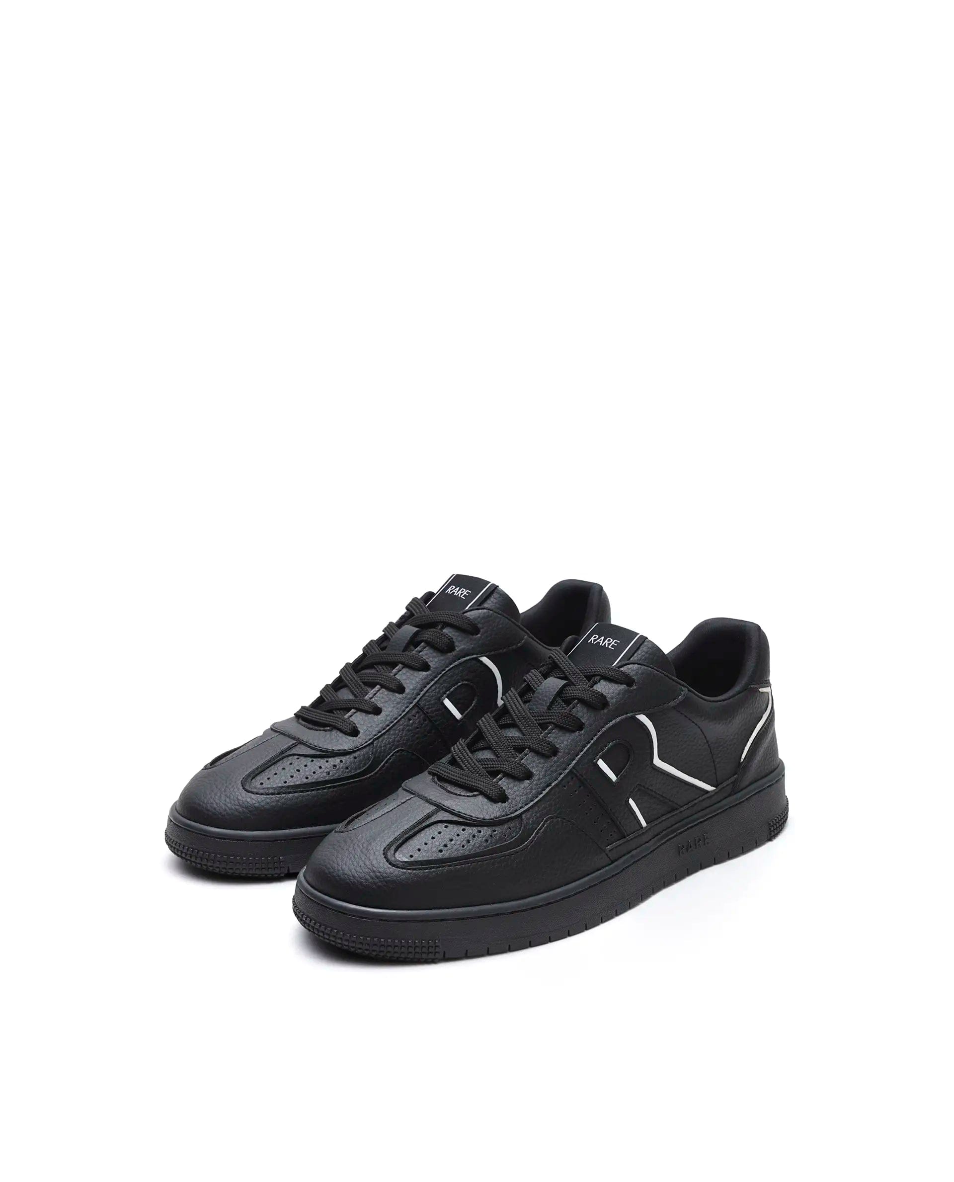 RAREZ Rare Rabbit Men's Volt Black Micro Fiber Sneaker