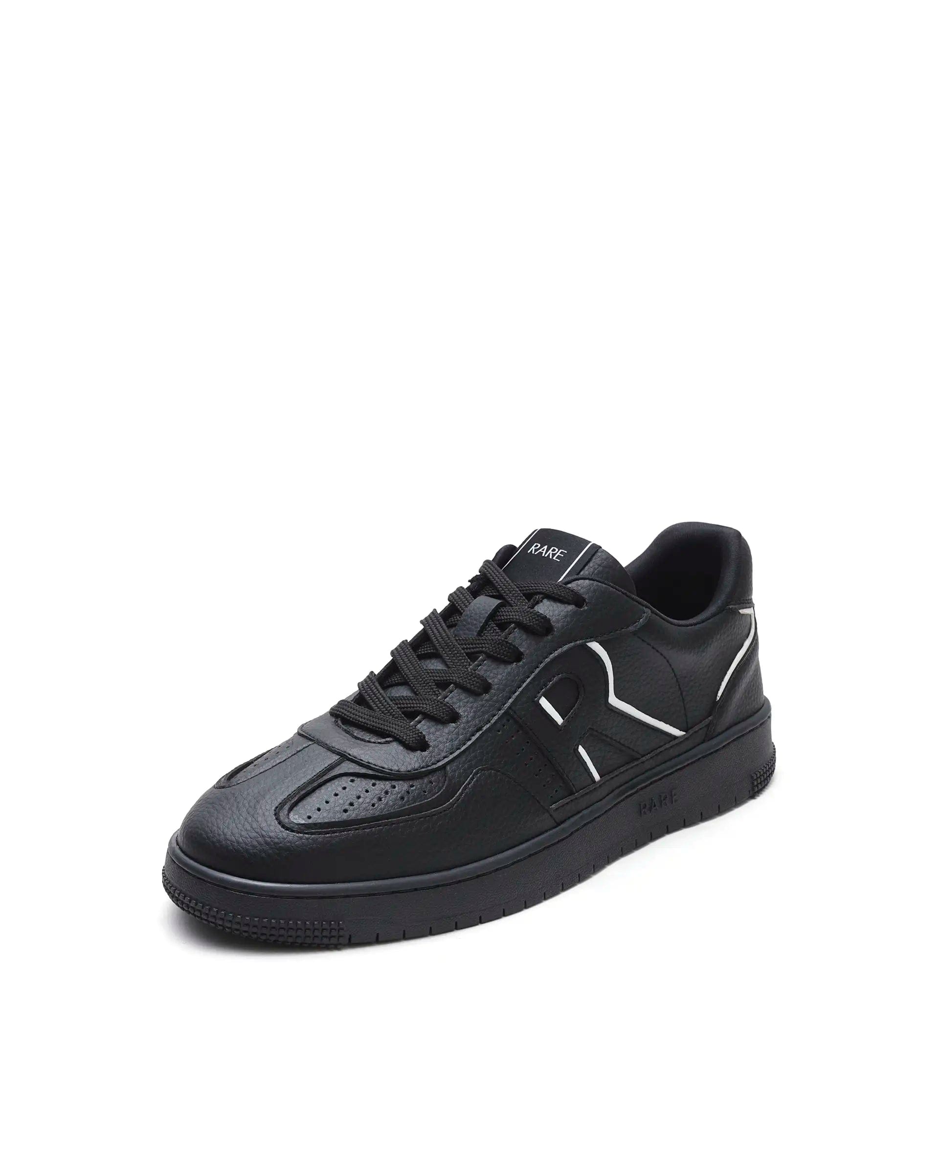 RAREZ Rare Rabbit Men's Volt Black Micro Fiber Sneaker