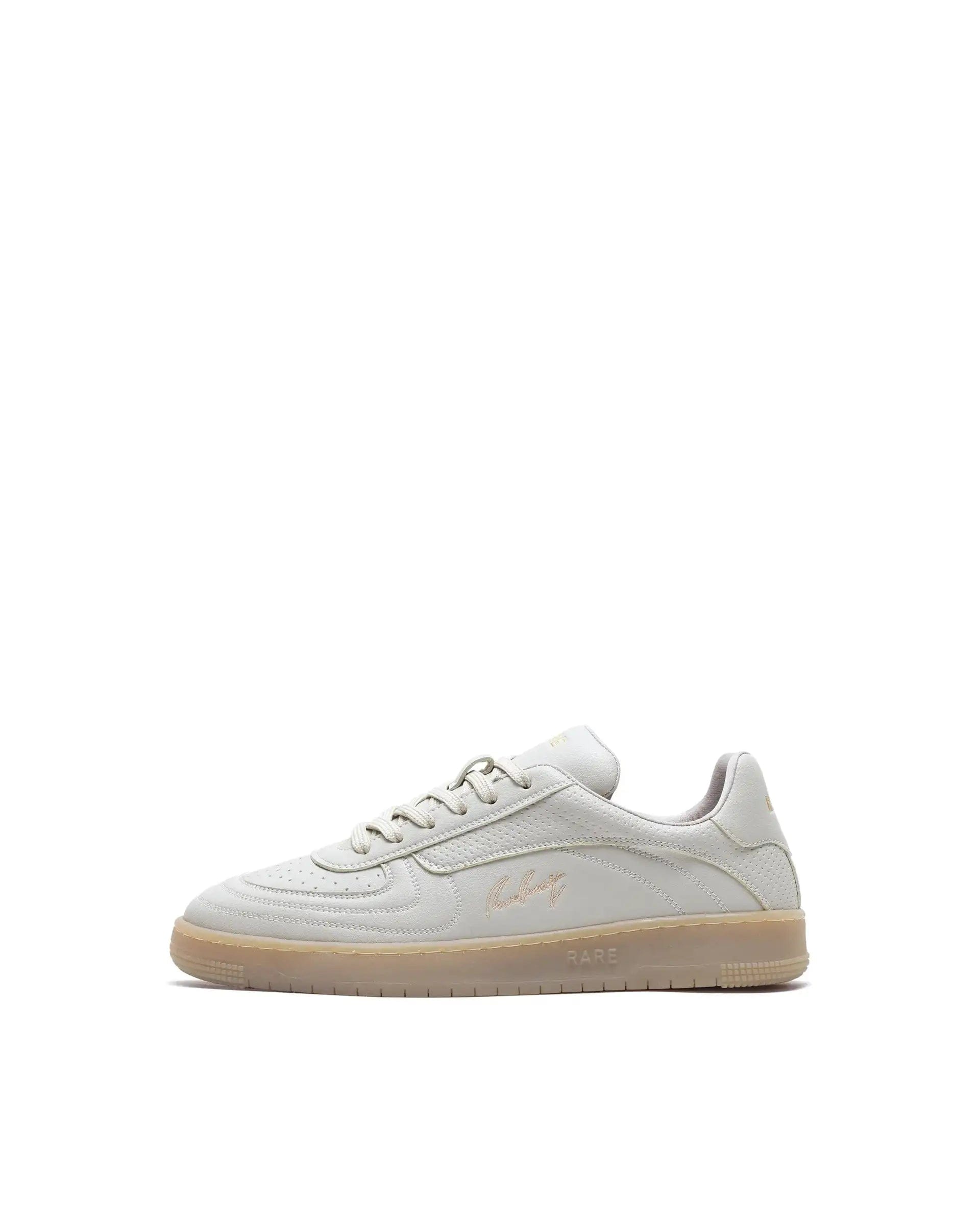 RAREZ Rare Rabbit Men's Agno Taupe Micro Leather Sneaker
