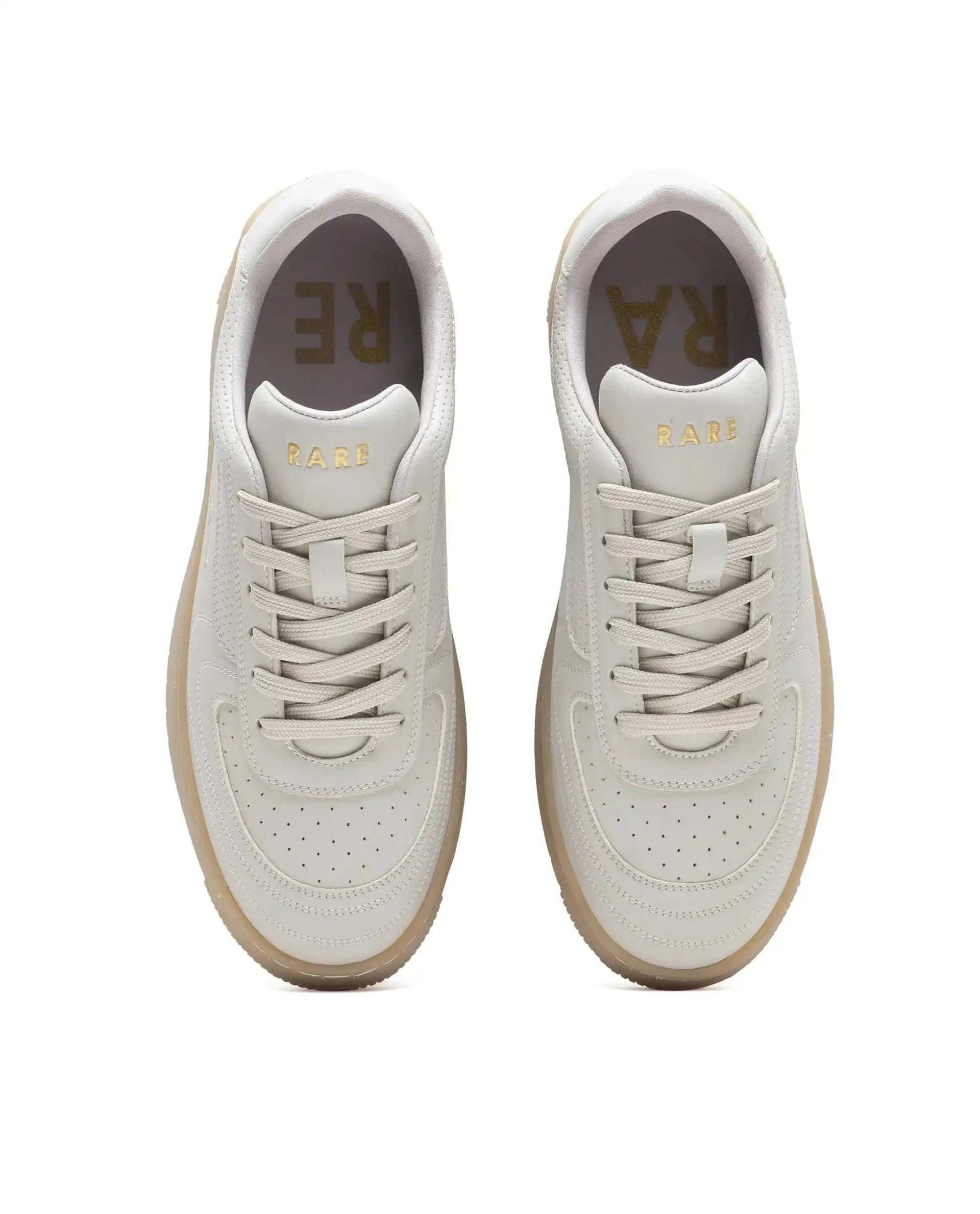 RAREZ Rare Rabbit Men's Agno Taupe Micro Leather Sneaker