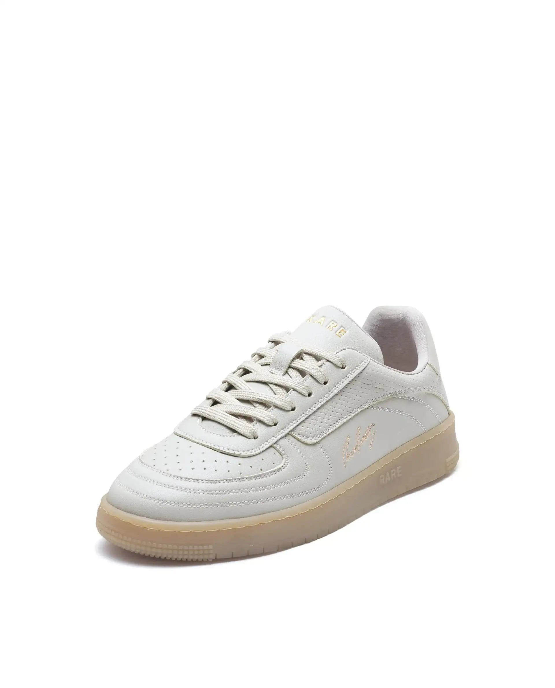 RAREZ Rare Rabbit Men's Agno Taupe Micro Leather Sneaker