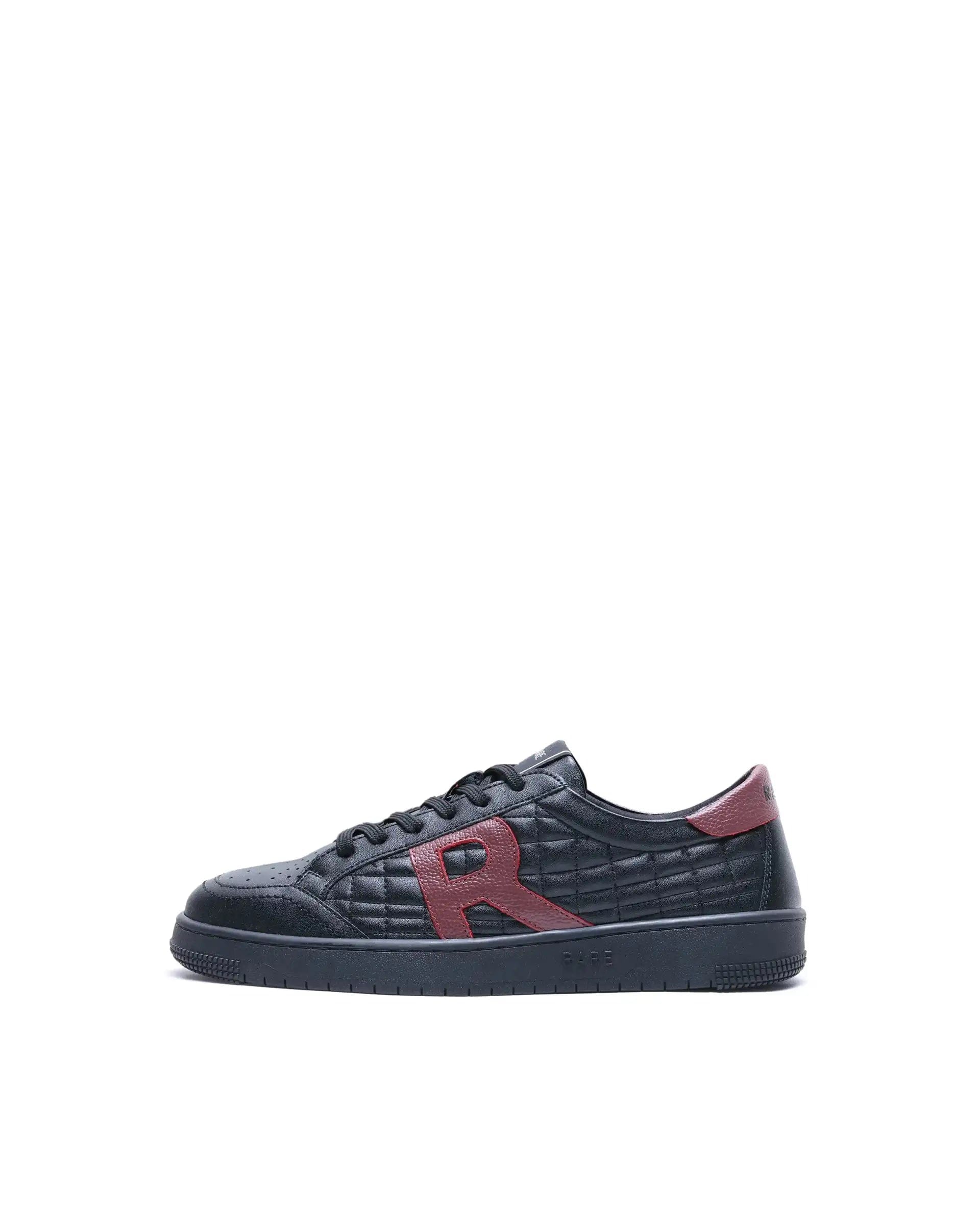 RAREZ Rare Rabbit Men's Alto Black Micro Leather Sneaker
