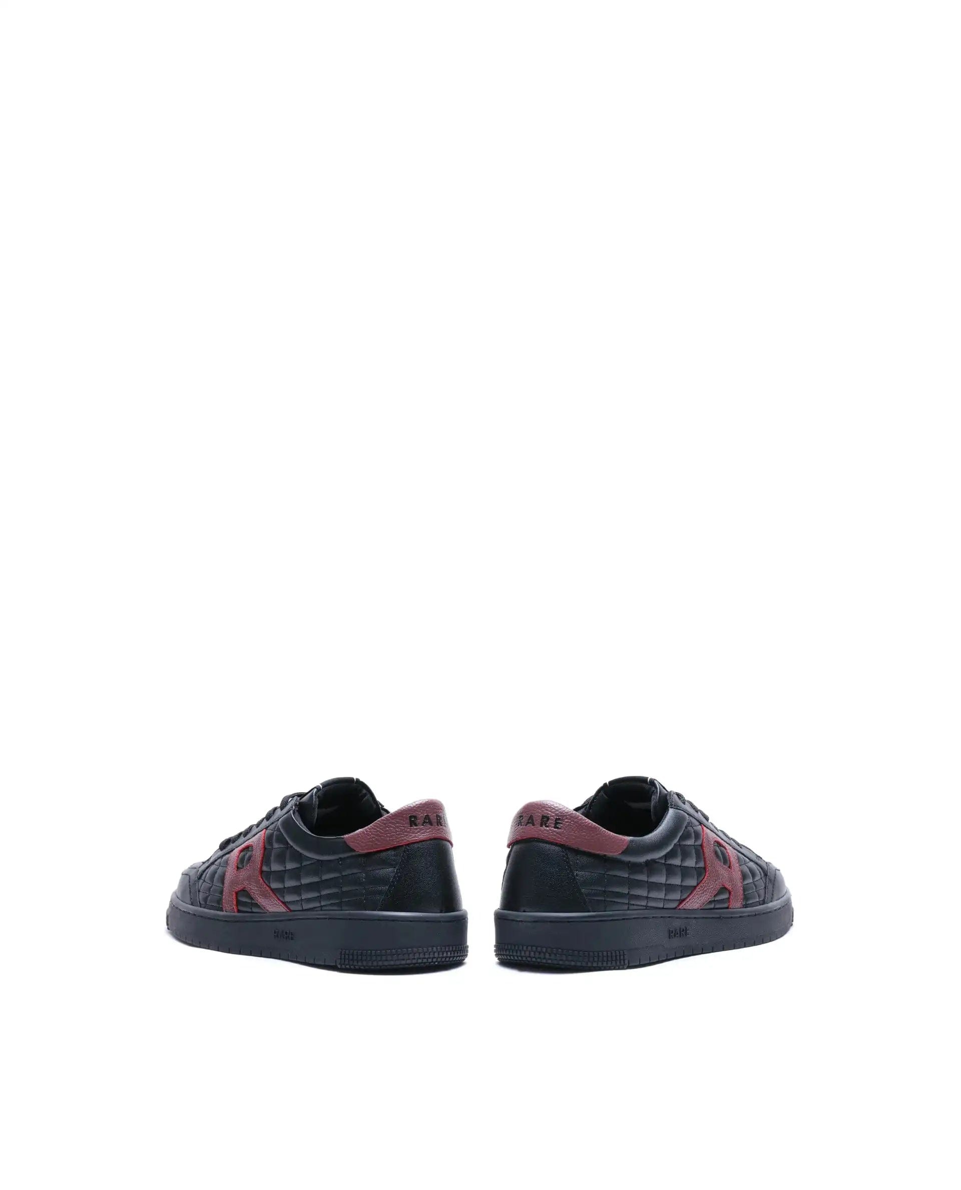 RAREZ Rare Rabbit Men's Alto Black Micro Leather Sneaker
