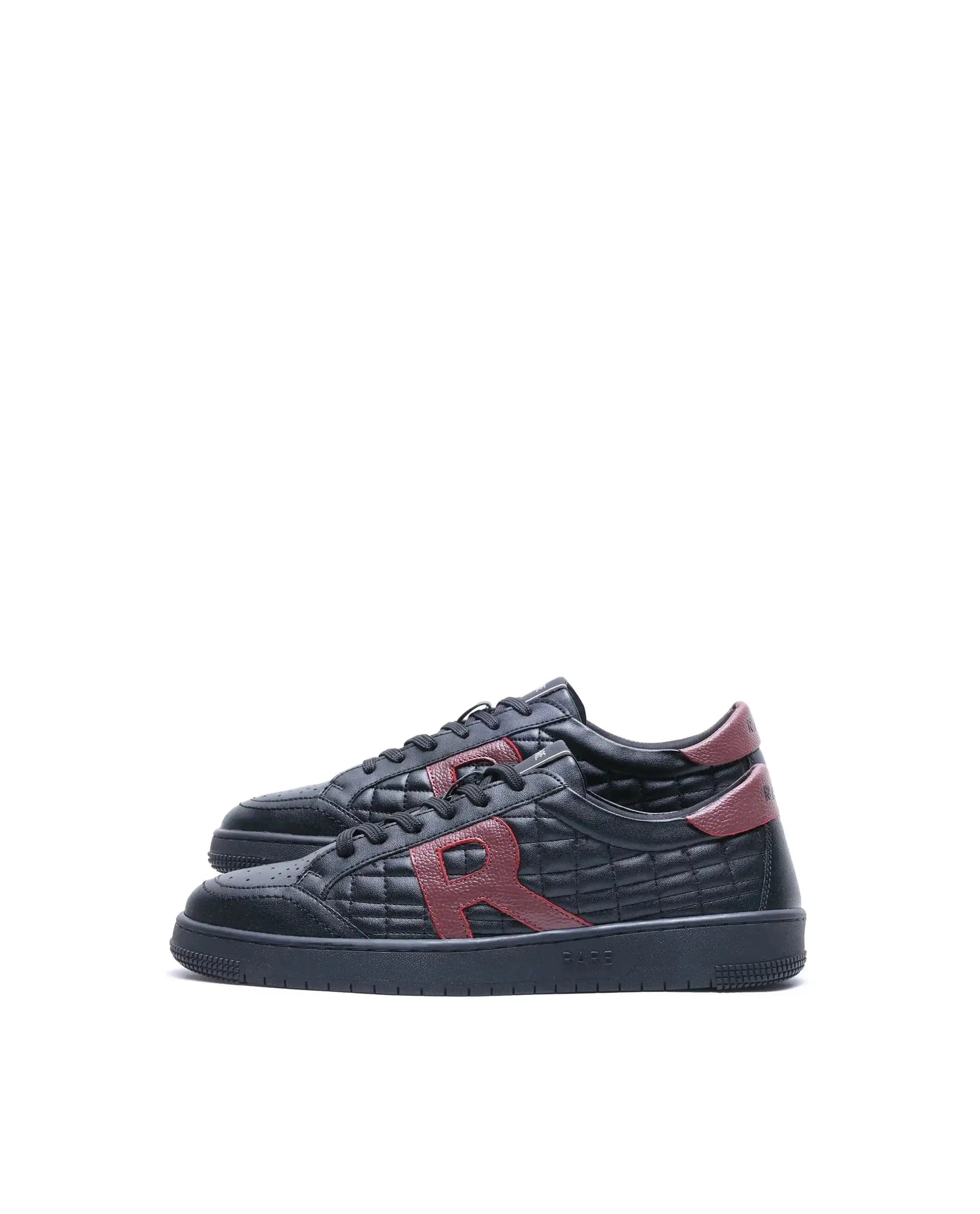 RAREZ Rare Rabbit Men's Alto Black Micro Leather Sneaker