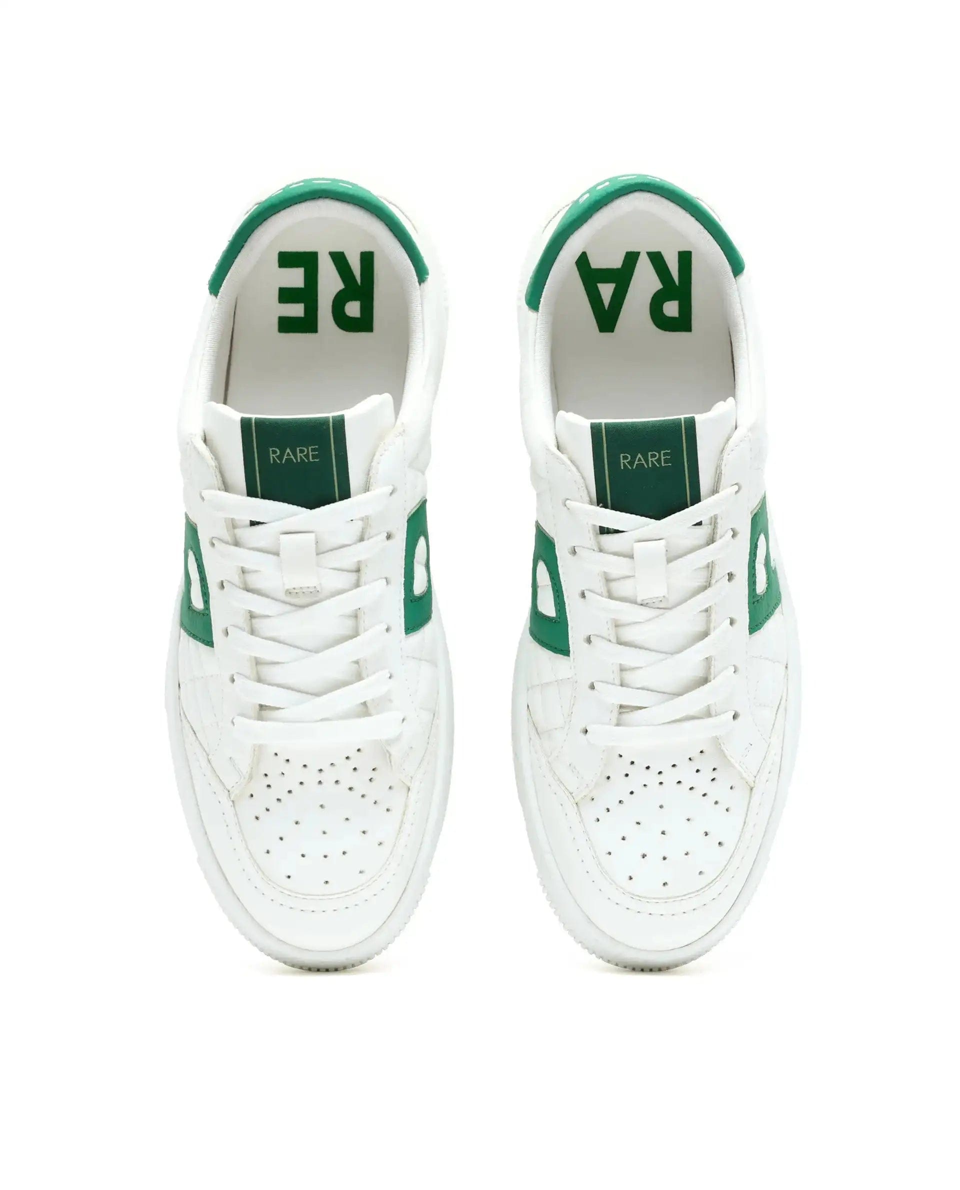 RAREZ Rare Rabbit Men's Alto White Micro Leather Sneaker