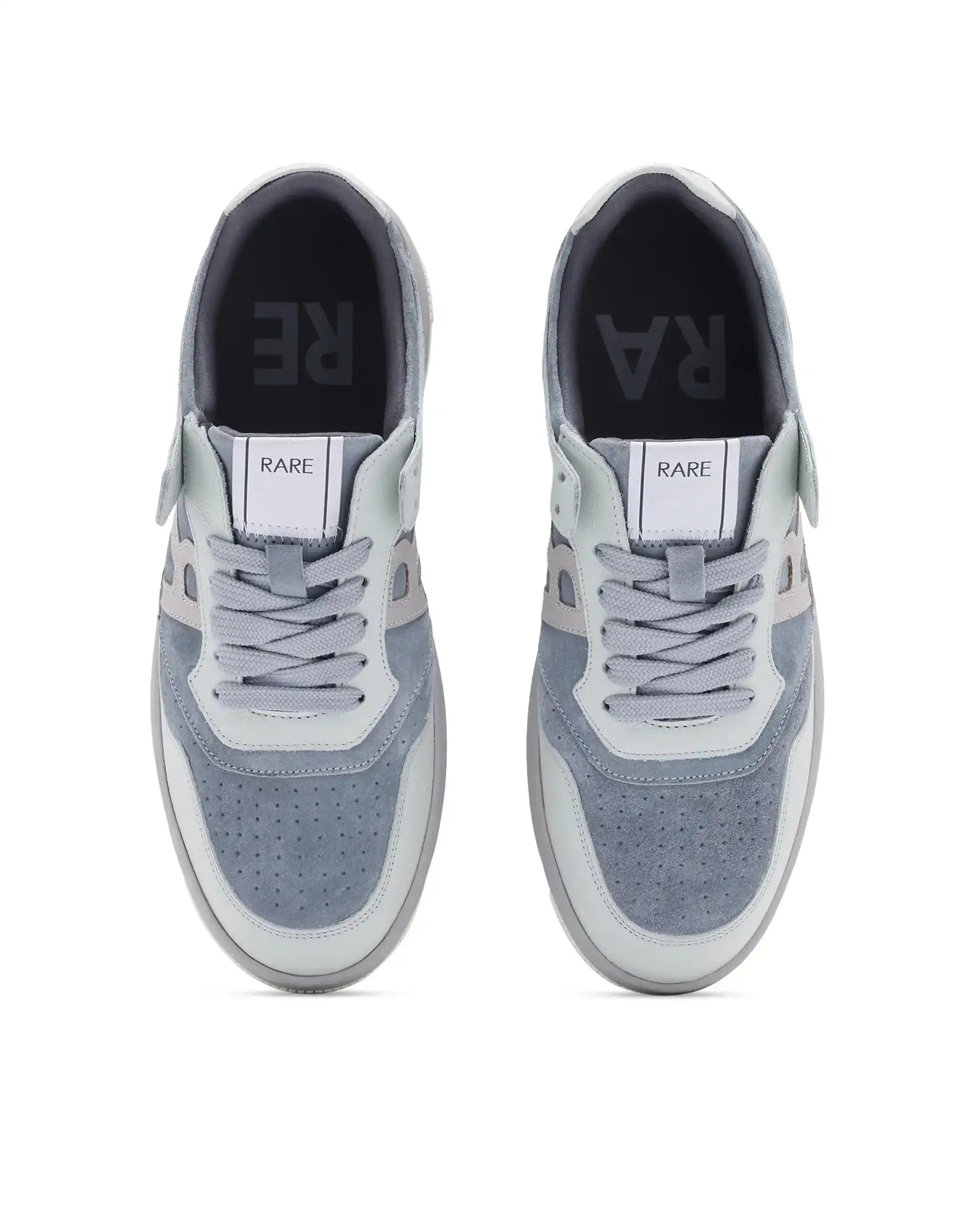 RAREZ Rare Rabbit Men's Gabbs Grey Plain Shoes