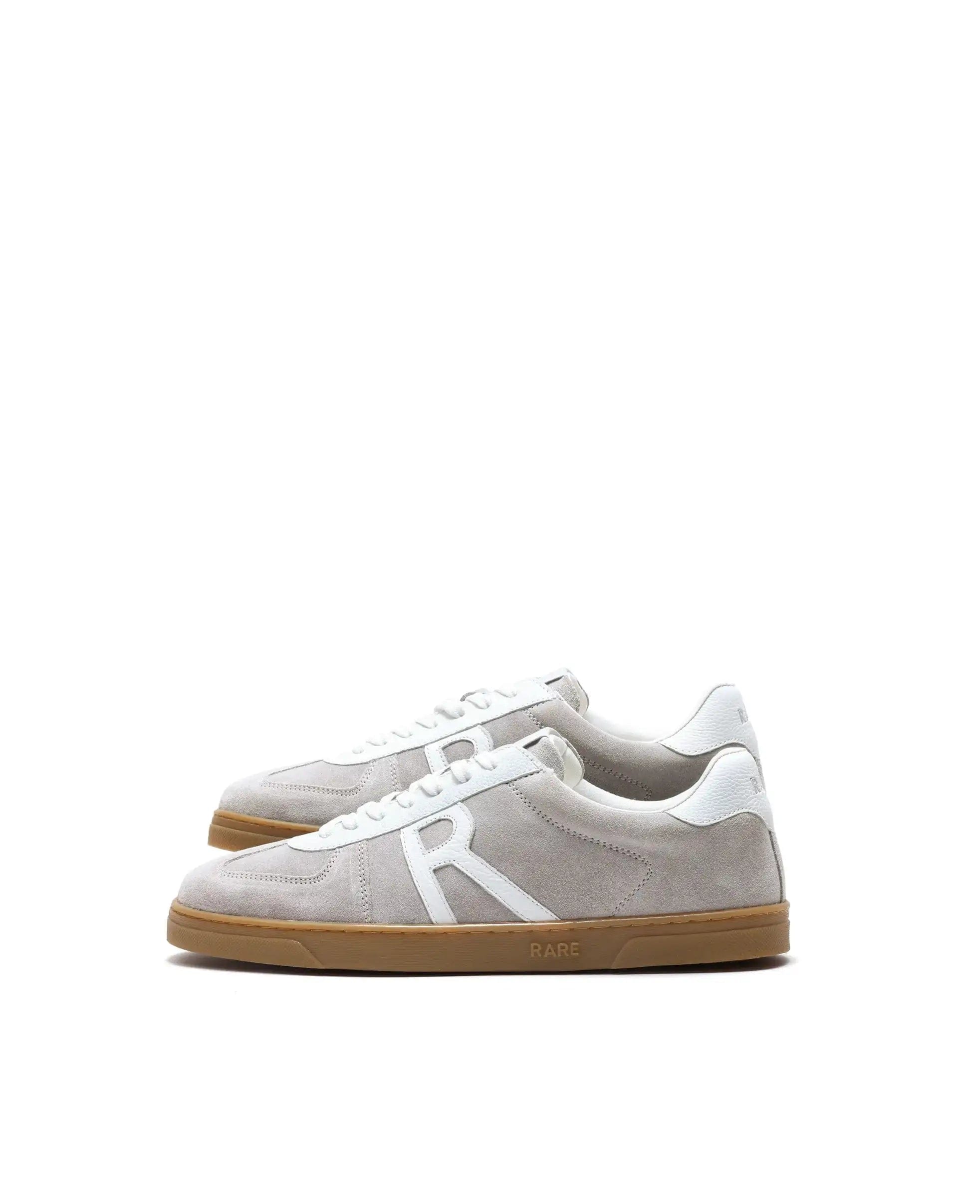 RAREZ Rare Rabbit Men's Greg Light Grey Lace - Up Closure Suede Sneaker