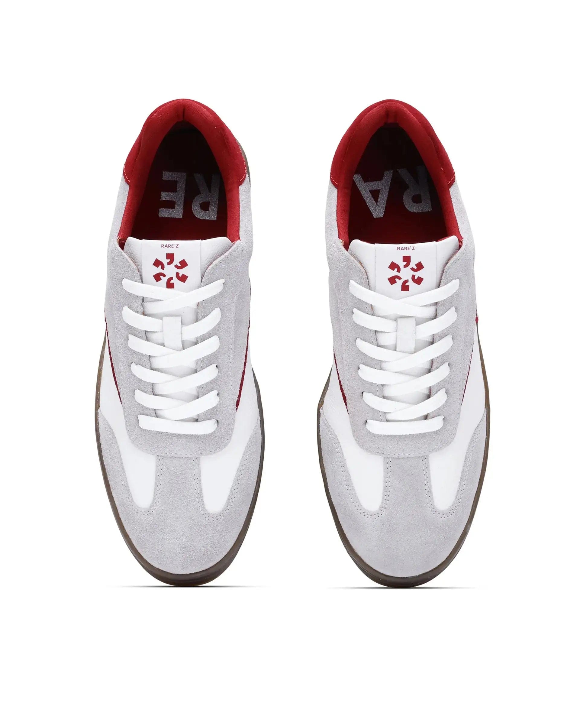 RAREZ Rare Rabbit Men's Zoop Maroon Leather Lace - Up Closure Sneaker
