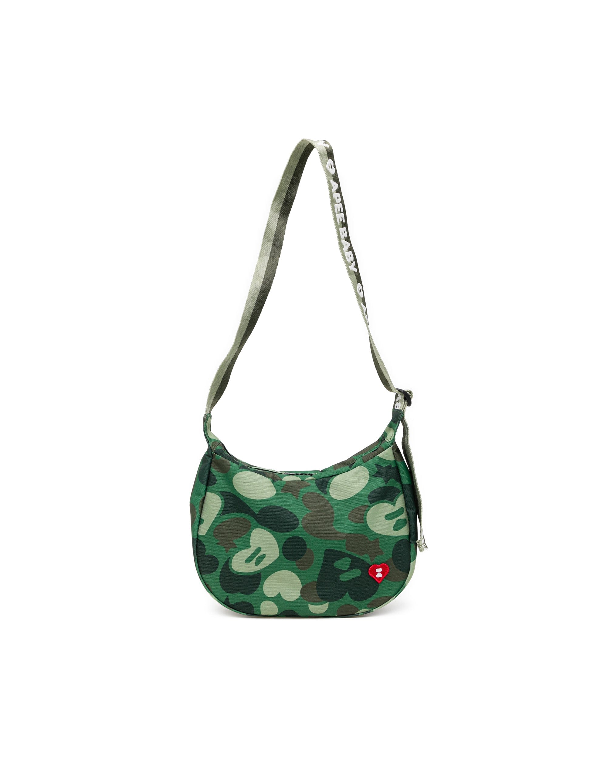 APEE Heart badge crossbody camo mini bag