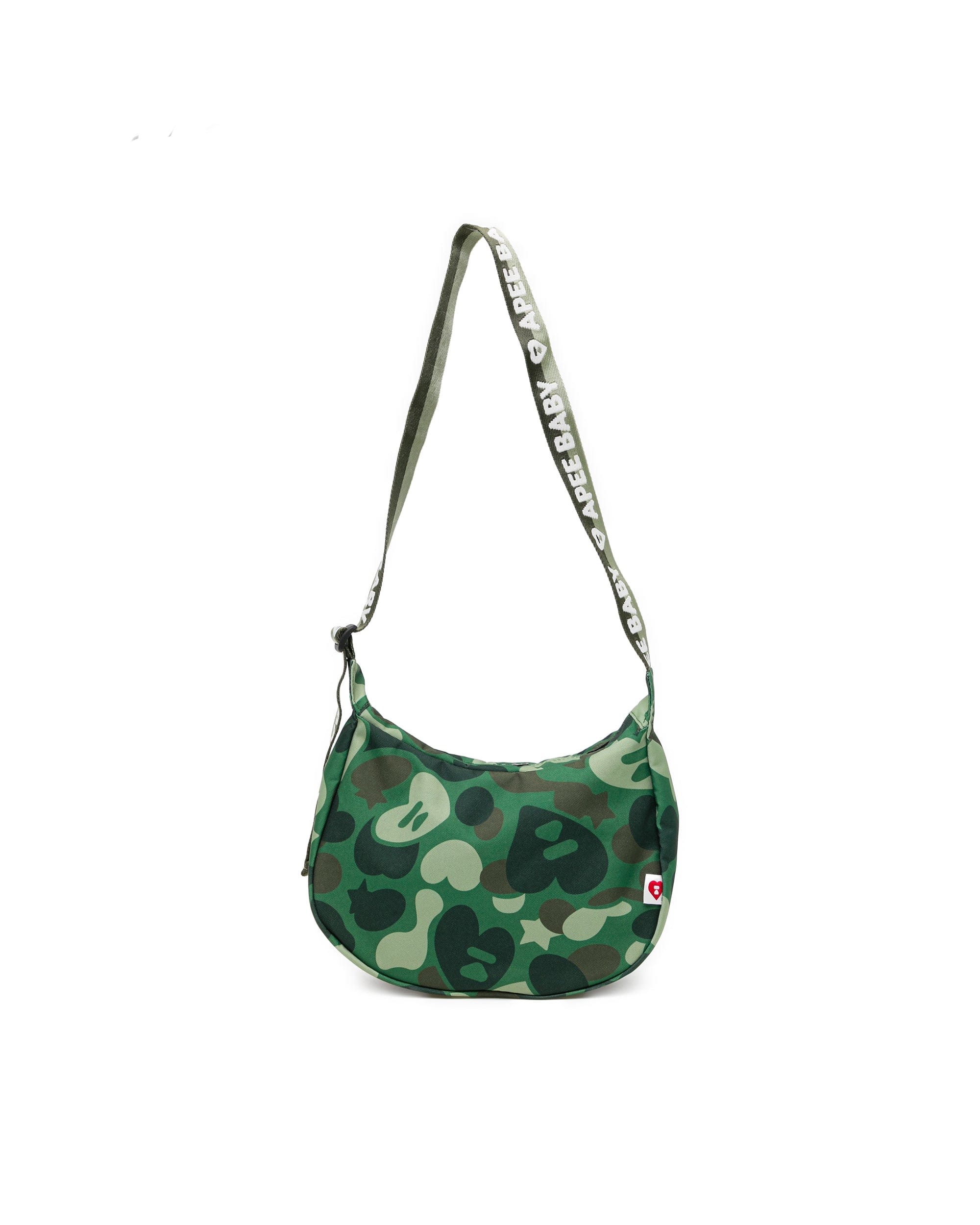 APEE Heart badge crossbody camo mini bag