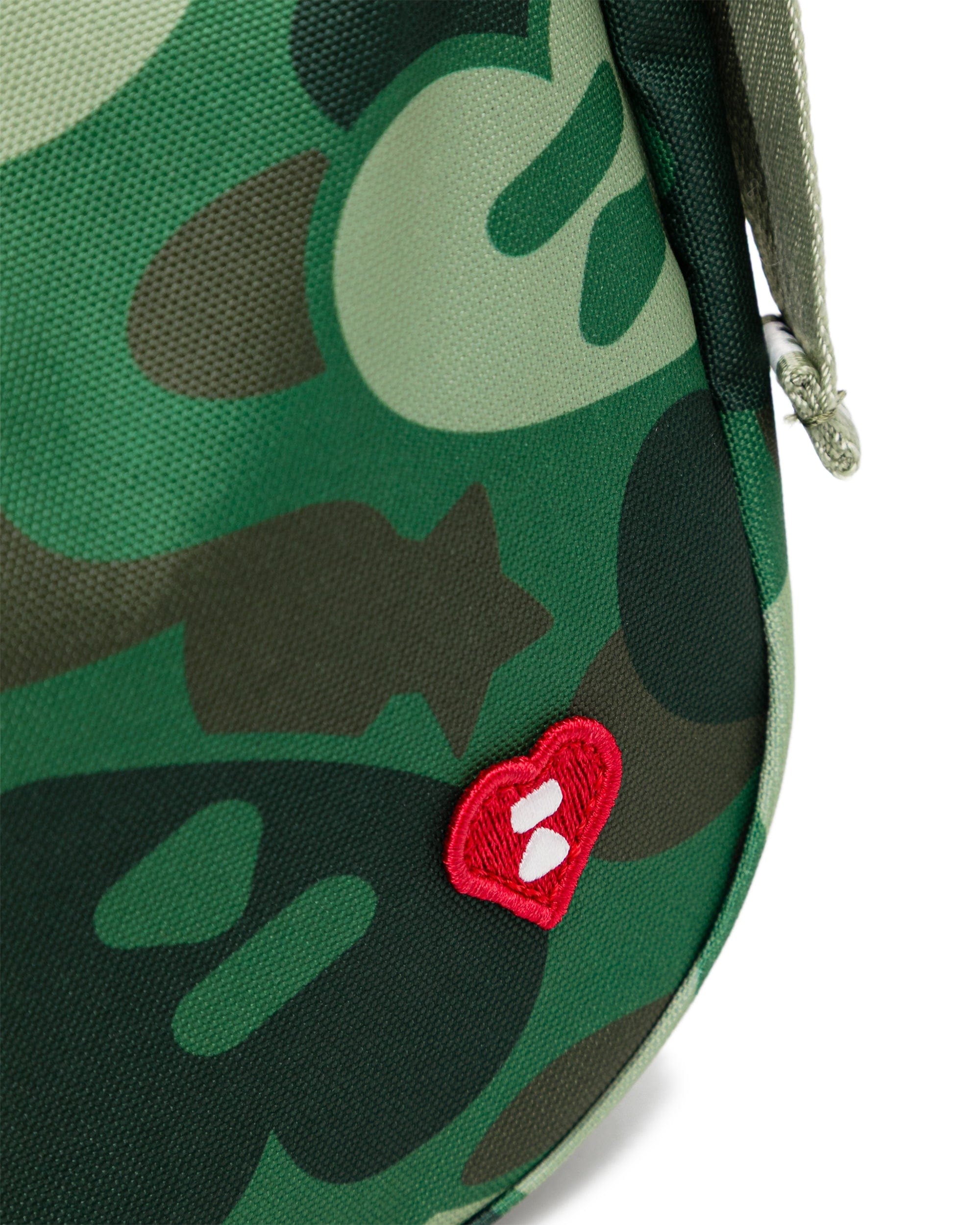 APEE Heart badge crossbody camo mini bag