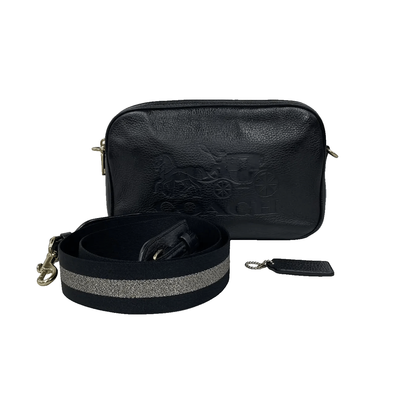 True To Sole Coach F75818 Black Jes Crossbody Camera Shoulder Bag
