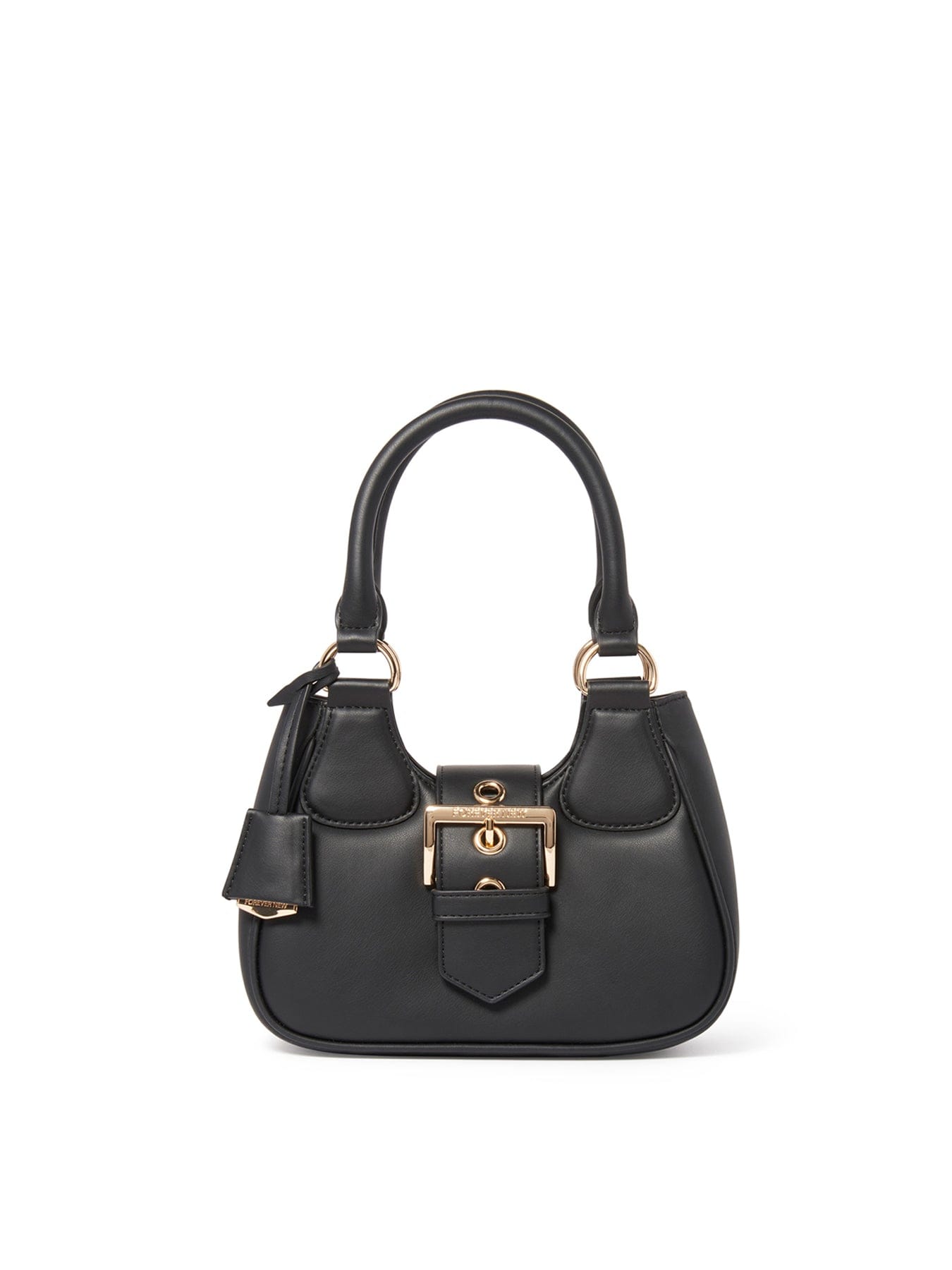 Forever New Signature Madison Buckle Moon Crossbody Bag Black