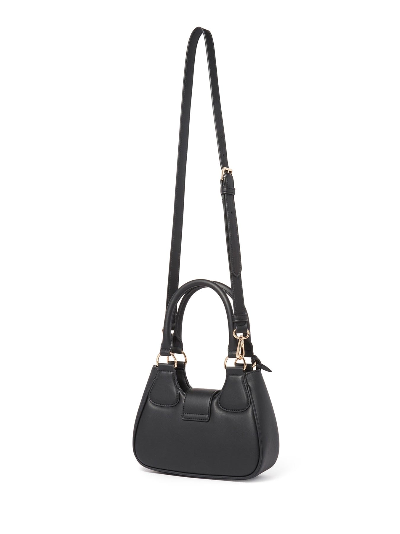 Forever New Signature Madison Buckle Moon Crossbody Bag Black