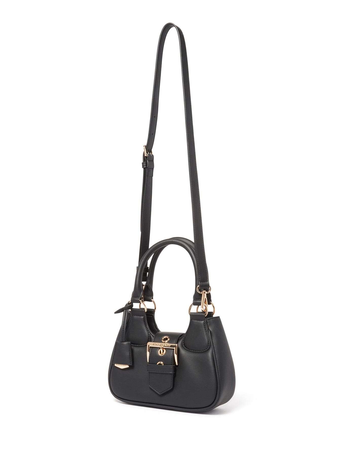 Forever New Signature Madison Buckle Moon Crossbody Bag Black