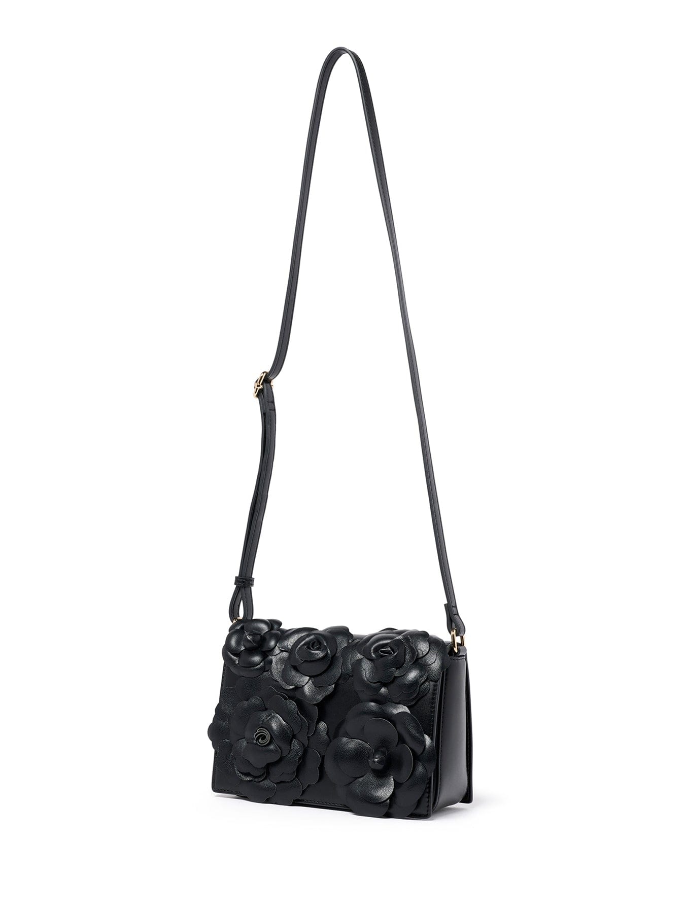 Forever New Signature Belle Bloom Flower Crossbody Bag Black