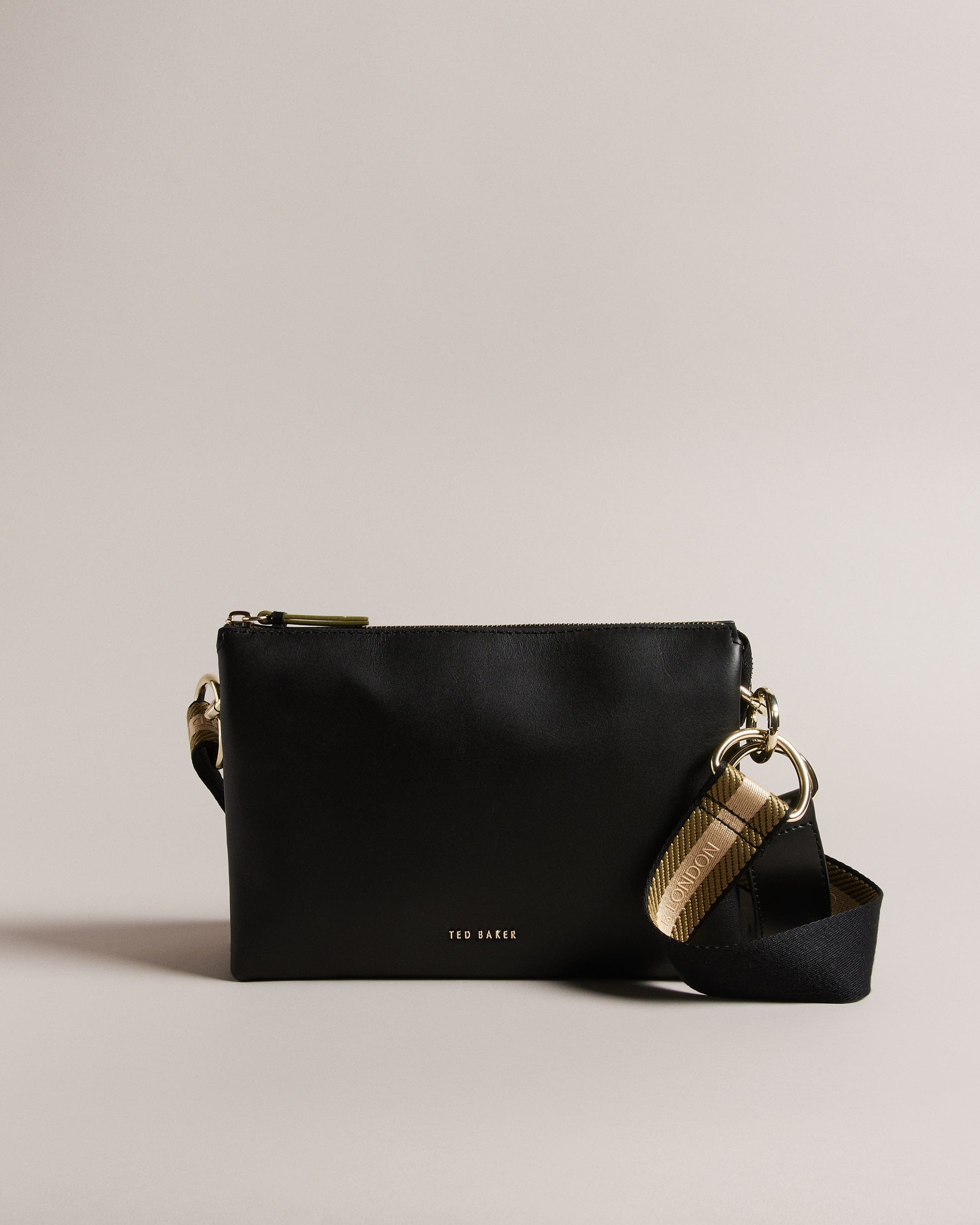 Ted Baker MOV Darceyy Branded Webbing Crossbody Bag Jet - Black