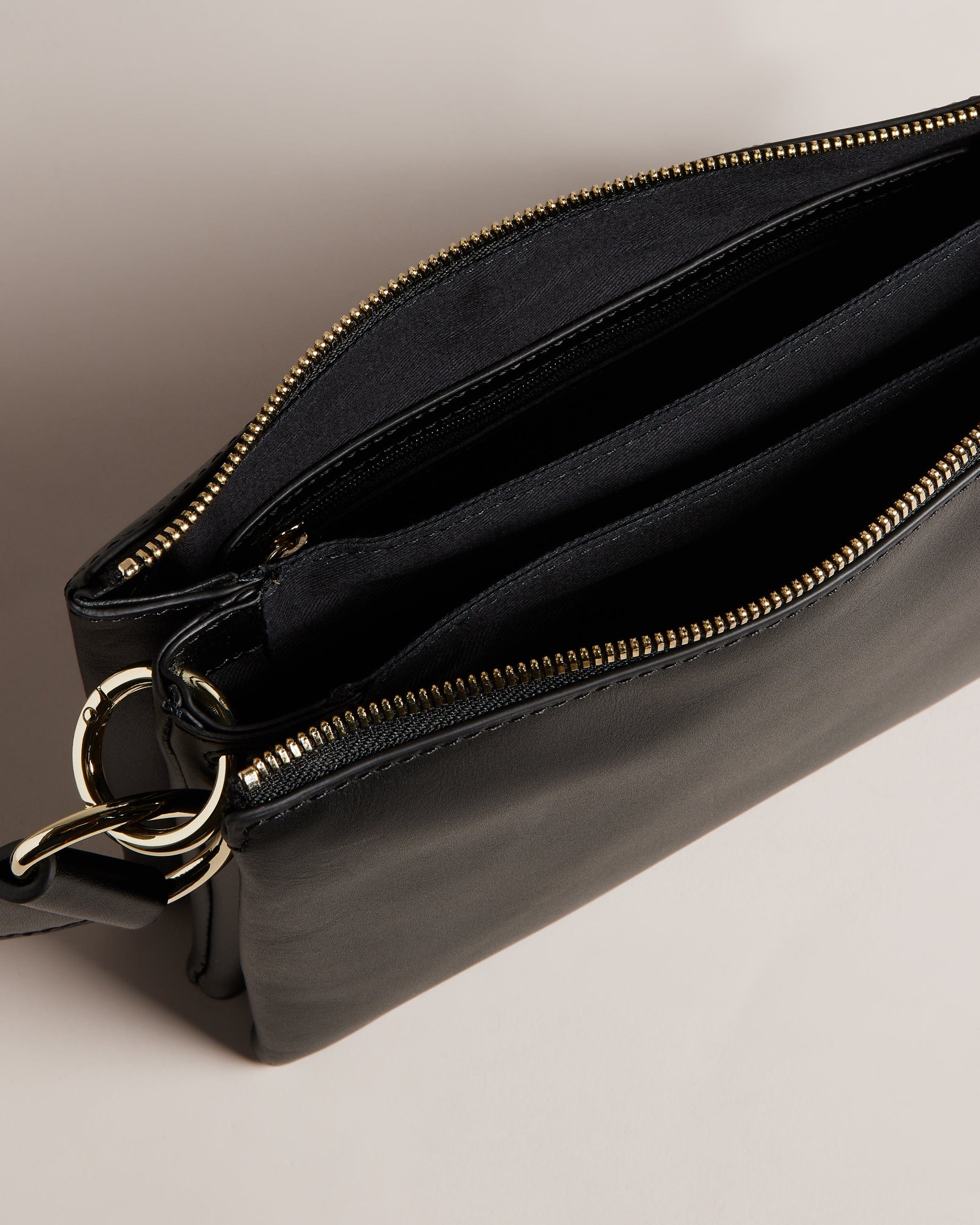 Ted Baker MOV Darceyy Branded Webbing Crossbody Bag Jet - Black