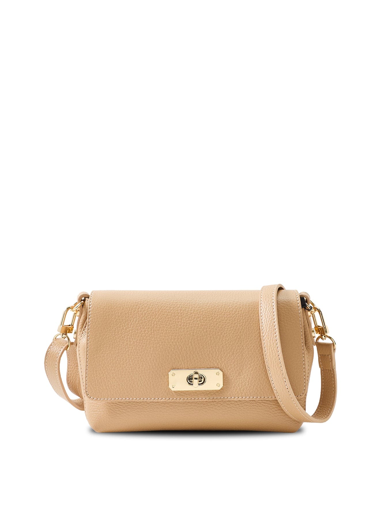 Apatchy London Maisie Midi Tan Leather Crossbody Bag