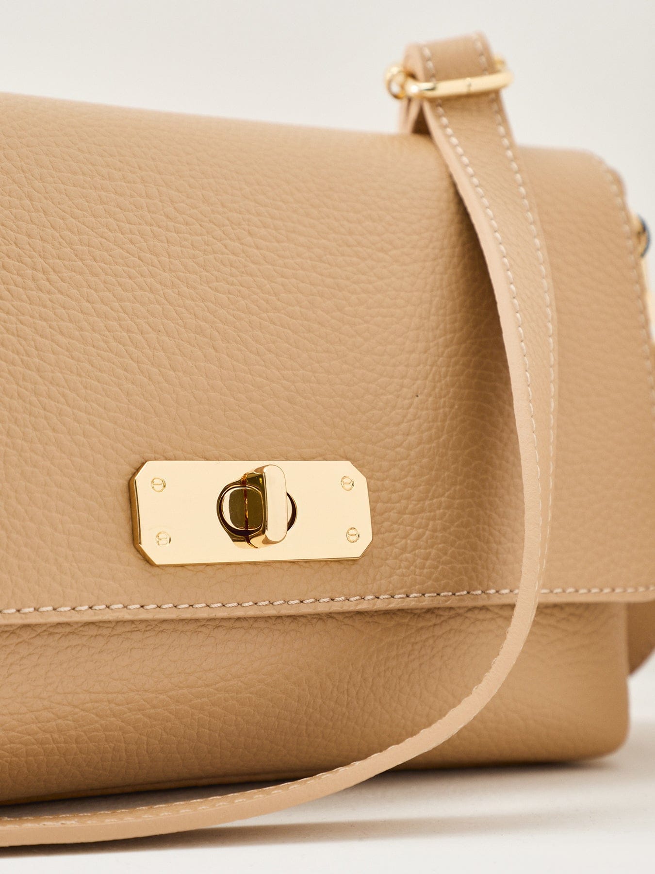 Apatchy London Maisie Midi Tan Leather Crossbody Bag