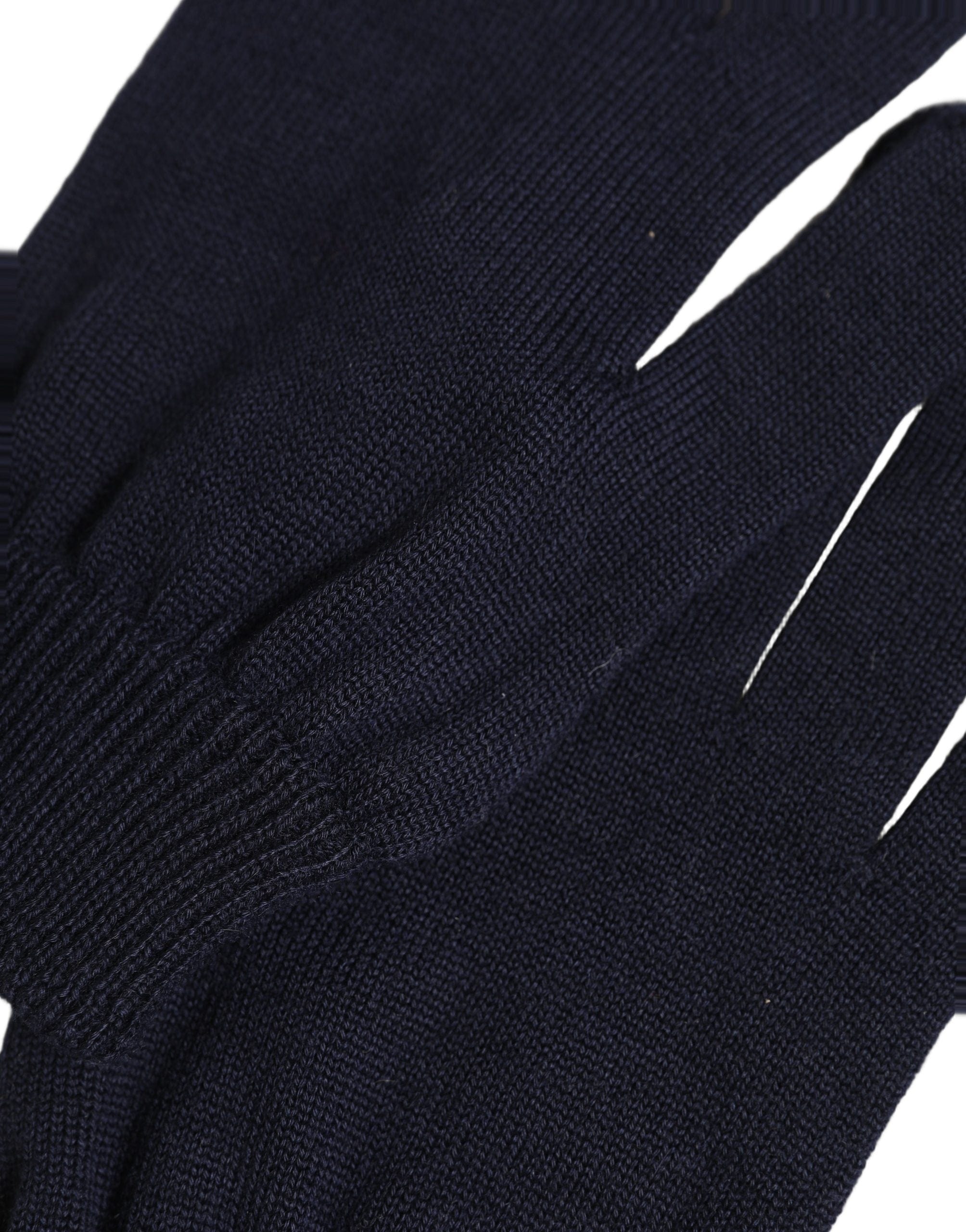 Dolce & Gabbana Men Dark Blue Cashmere Knitted Winter Men's Gloves