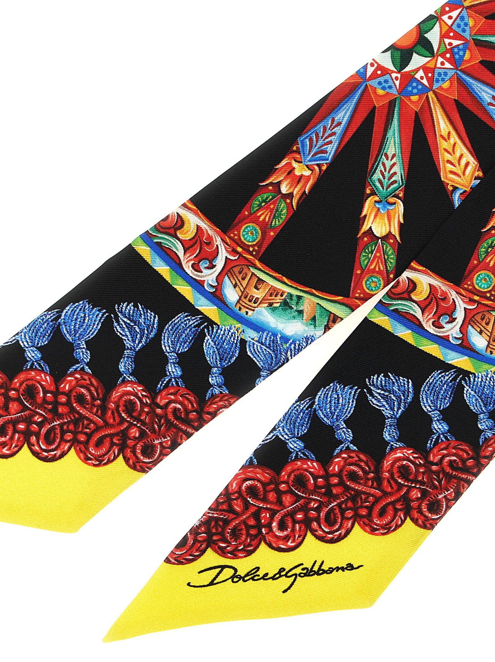 Dolce & Gabbana Carretto Scarf — Black
