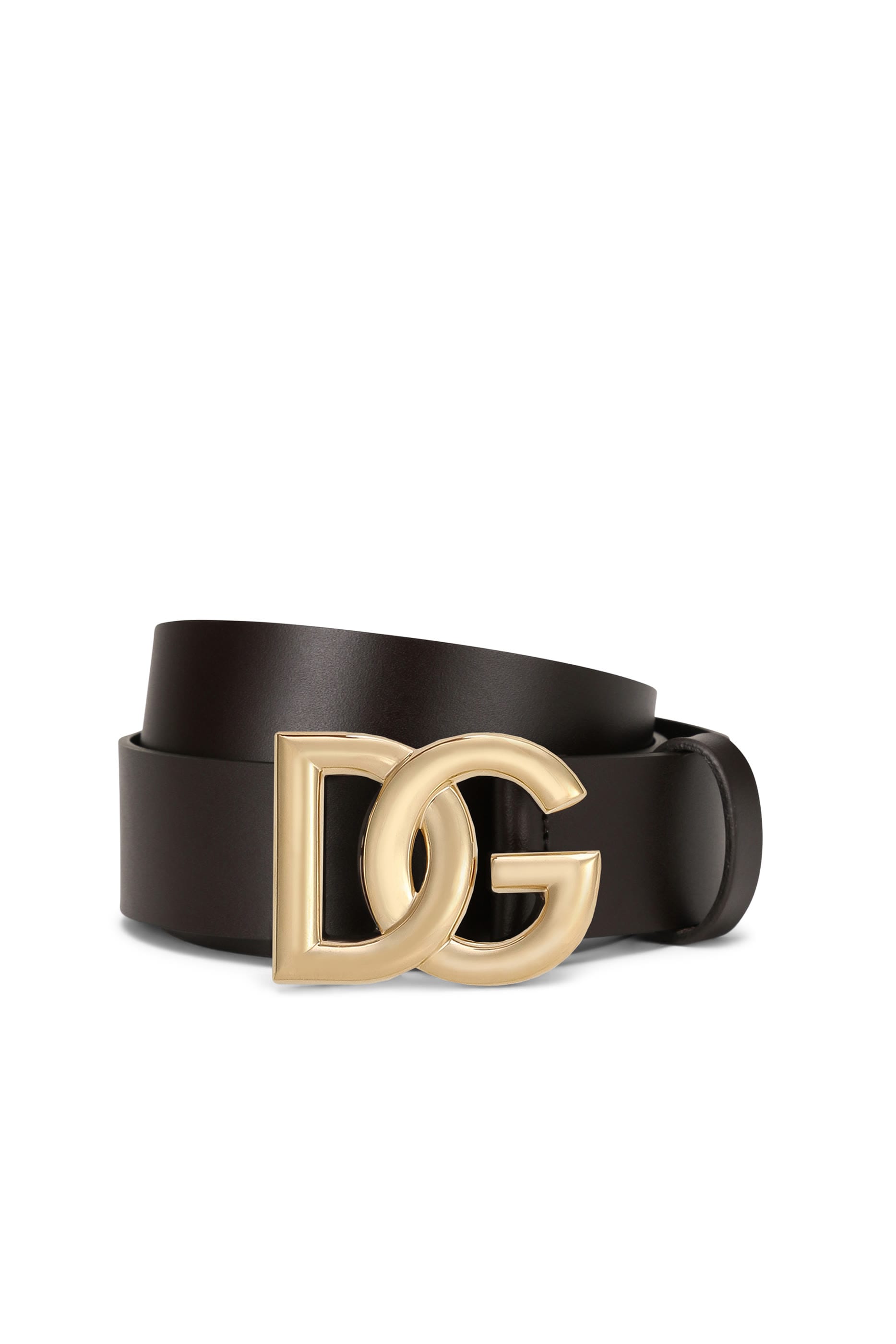 Dolce & Gabbana Crossover DG Logo Buckle Lux Leather Belt