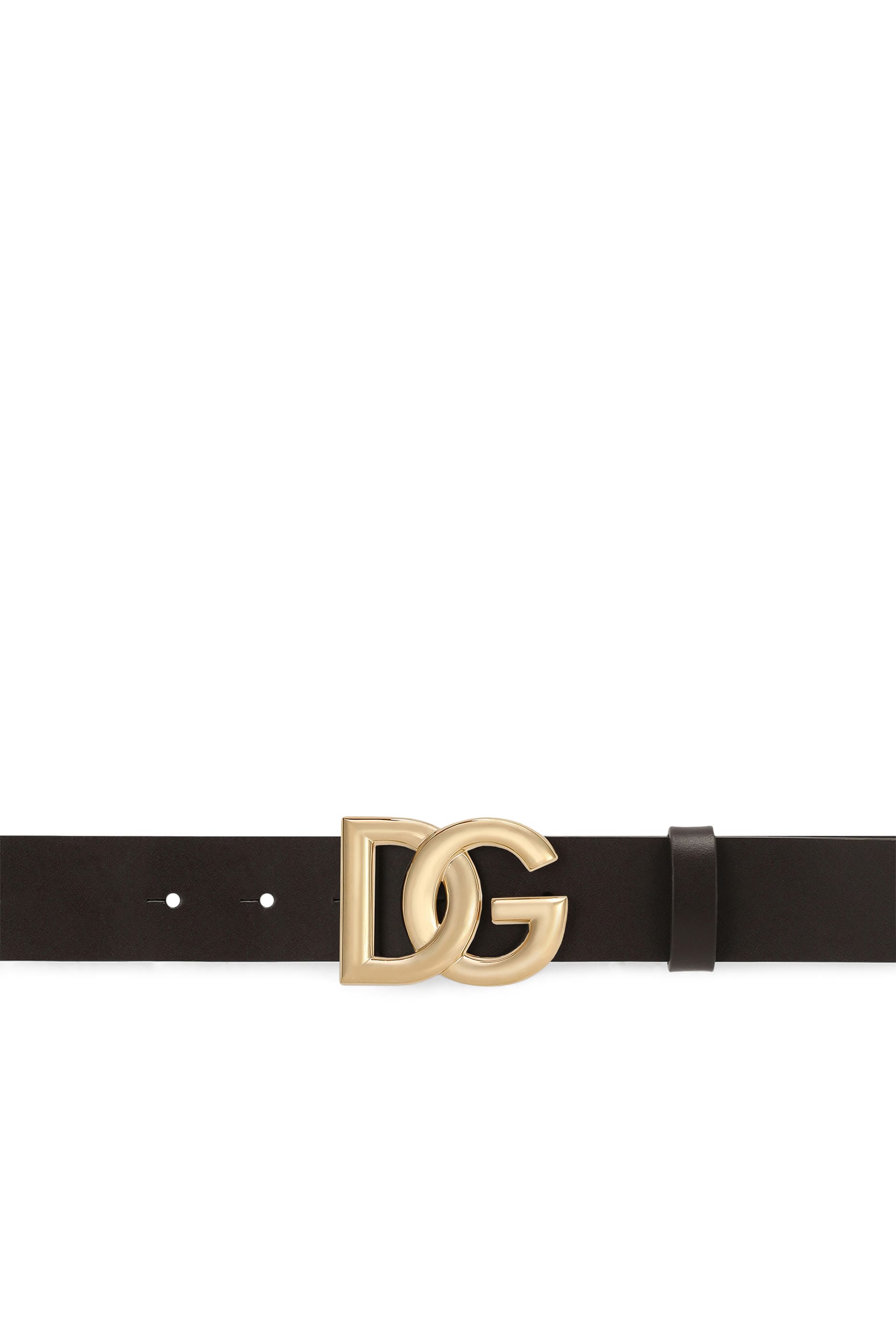 Dolce & Gabbana Crossover DG Logo Buckle Lux Leather Belt