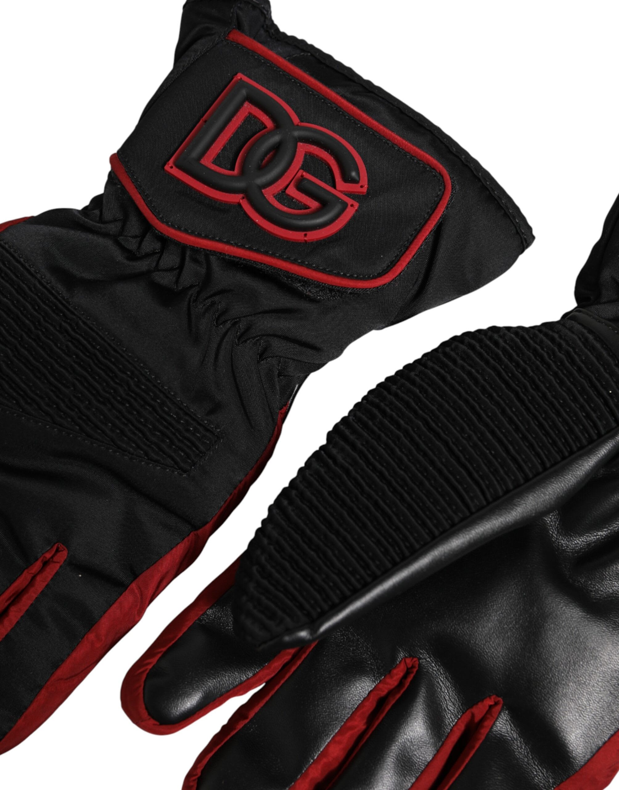 Dolce & Gabbana Nylon Wrist Length Mitten Men's Gloves