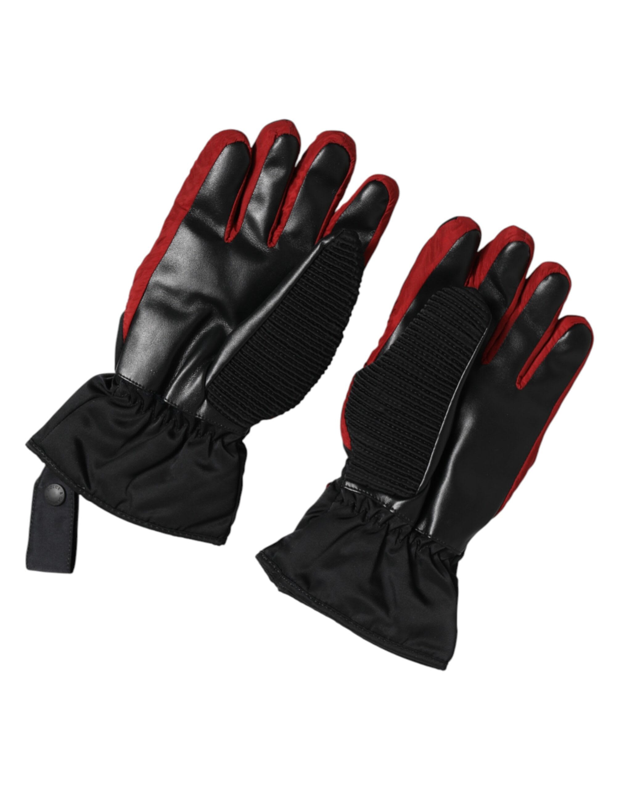 Dolce & Gabbana Nylon Wrist Length Mitten Men's Gloves