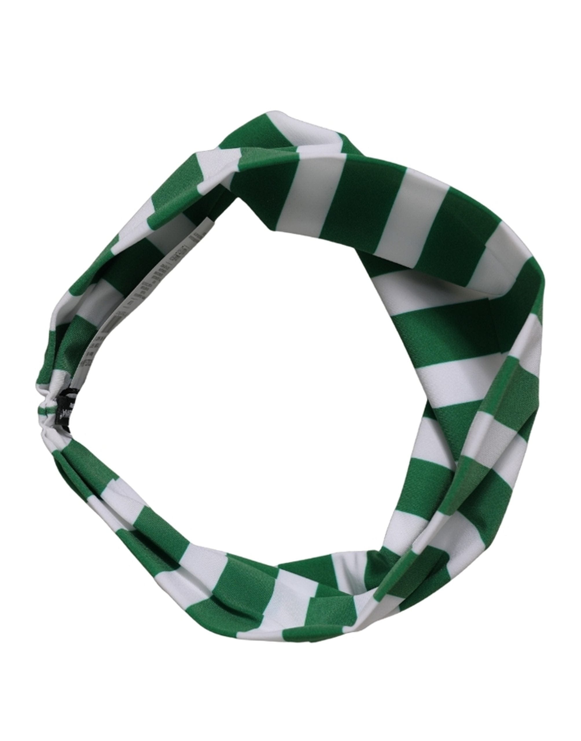 Dolce & Gabbana Green White Stripes Nylon Head Wrap One Size Women's Headband