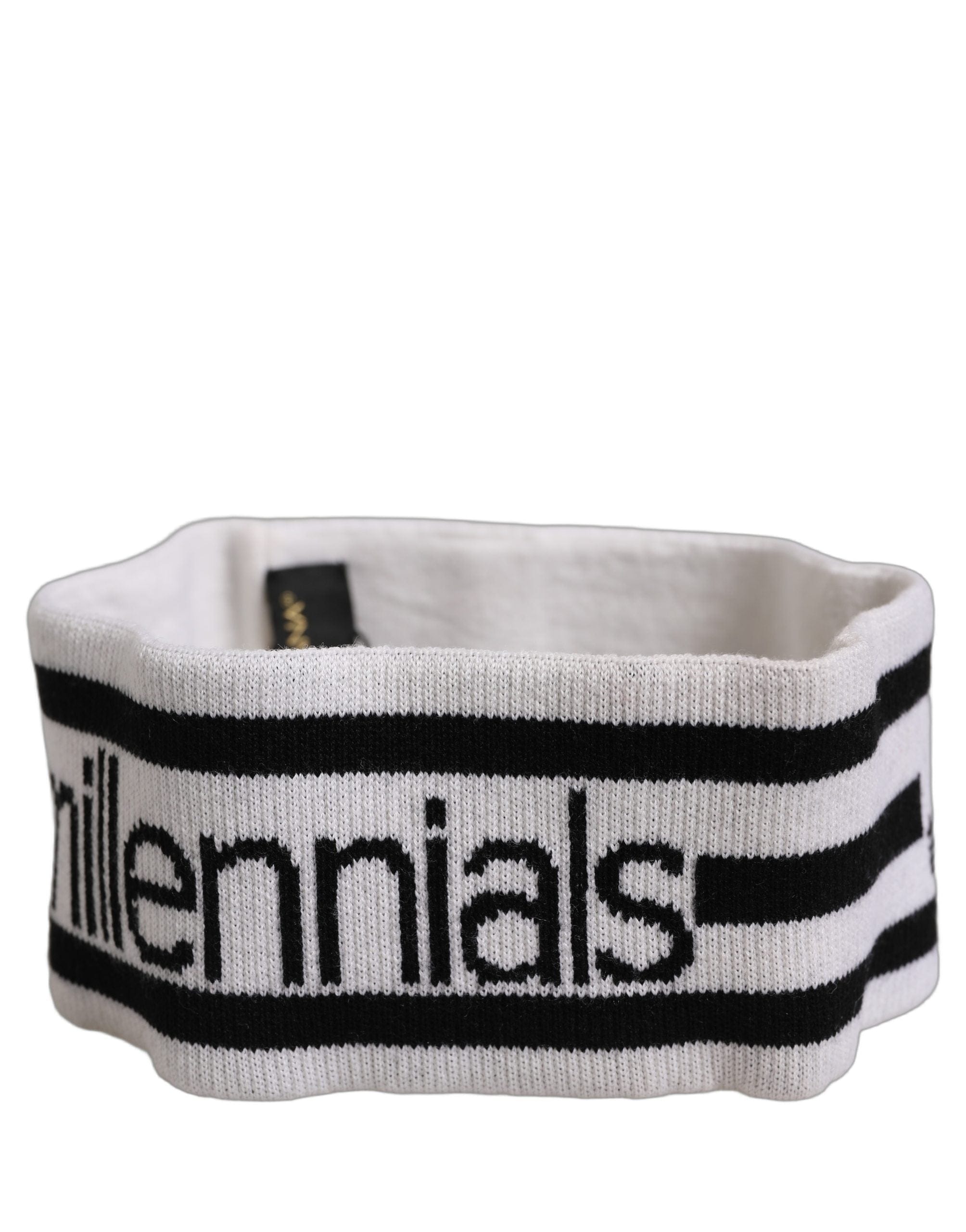 Dolce & Gabbana White Wool Knit #DGmillennials Head Band One Size Women's Hat