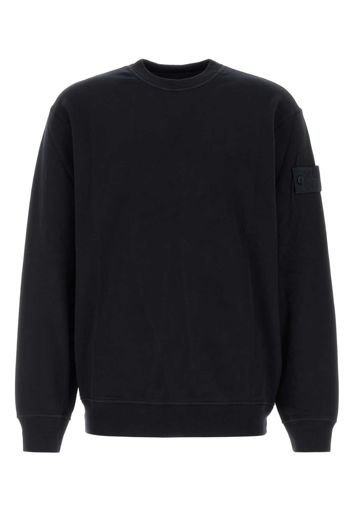 Stone Island Cotton - Elastane Crewneck Sweatshirt — Navy