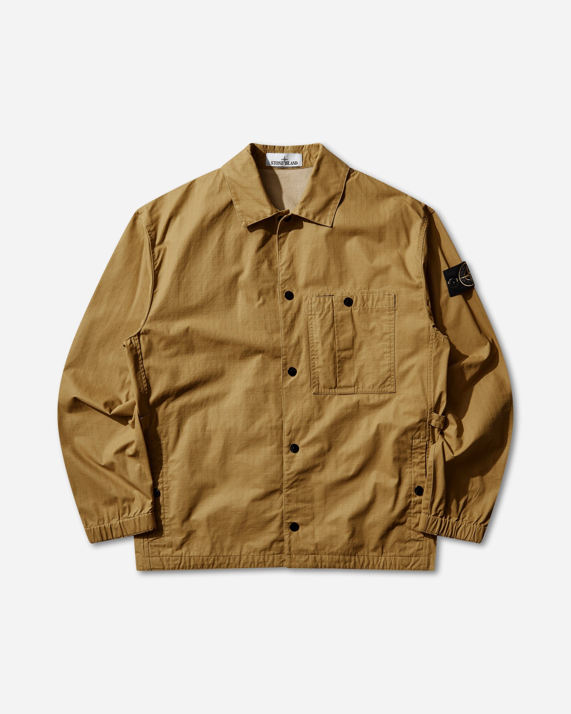 Stone Island Men's Double - Coated Cotton Ripstop Overshirt Mustard