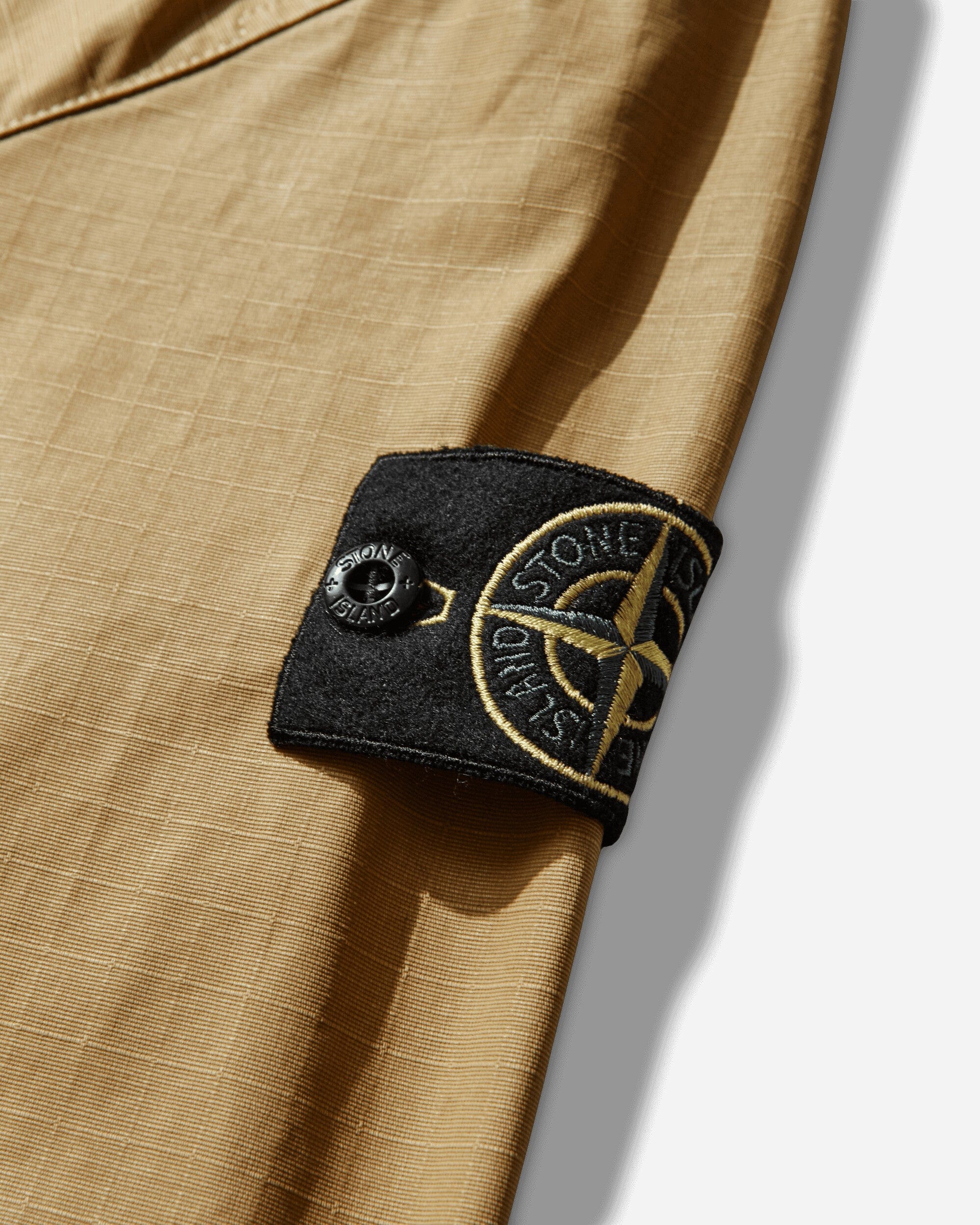 Stone Island Men's Double - Coated Cotton Ripstop Overshirt Mustard