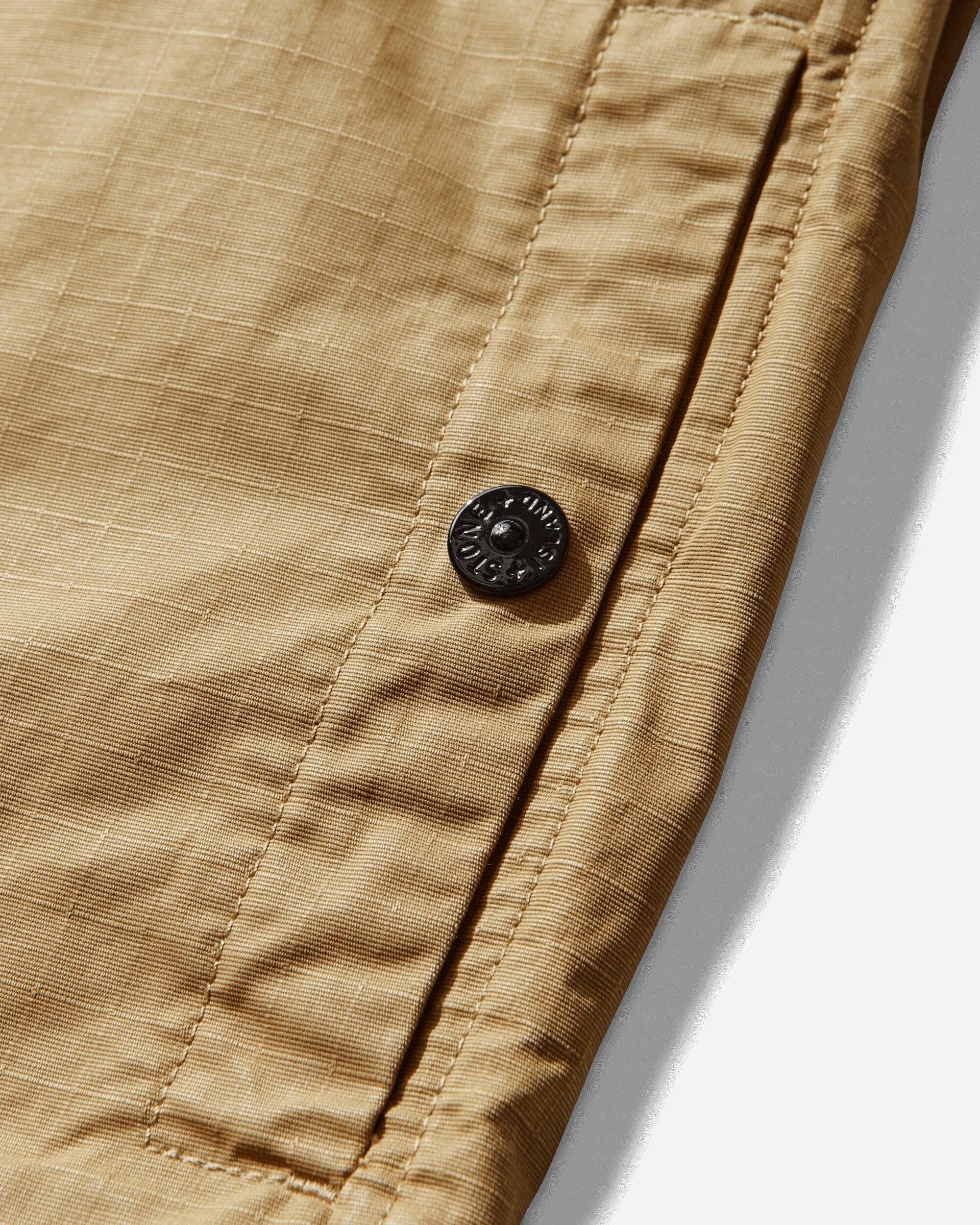 Stone Island Men's Double - Coated Cotton Ripstop Overshirt Mustard