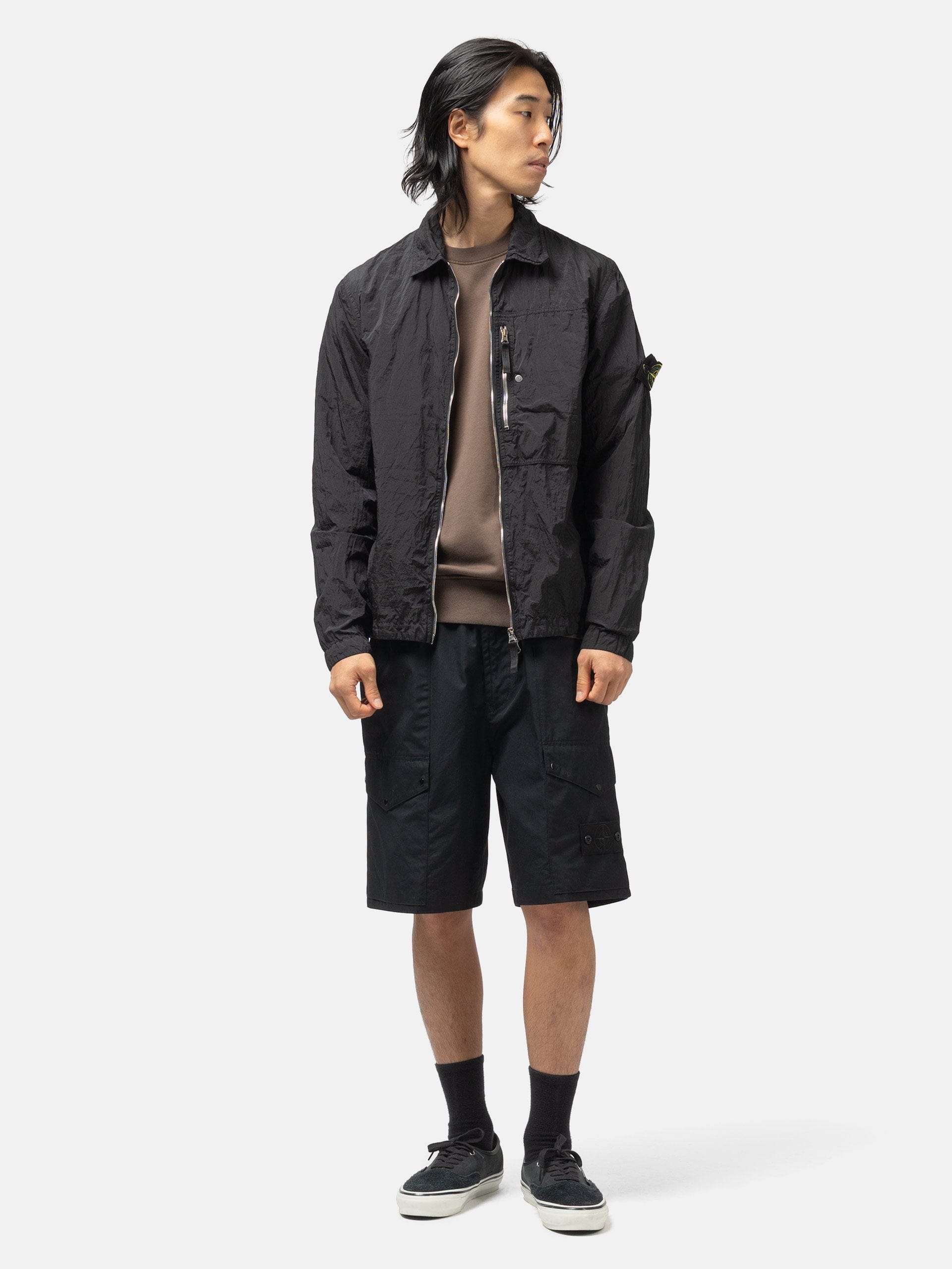 Stone Island Nylon - Taffeta Overshirt Black