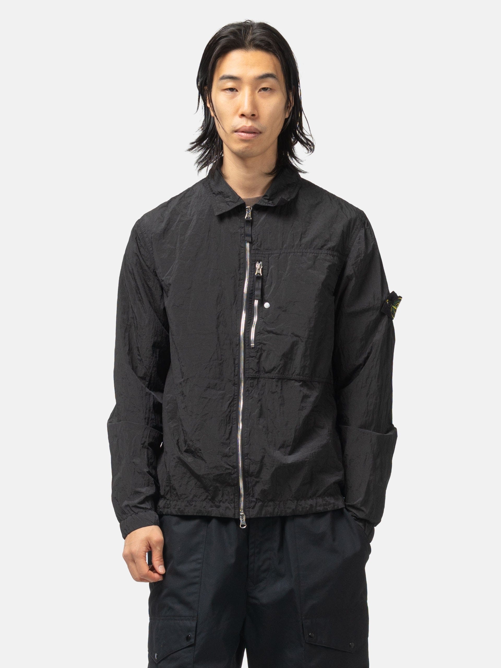 Stone Island Nylon - Taffeta Overshirt Black