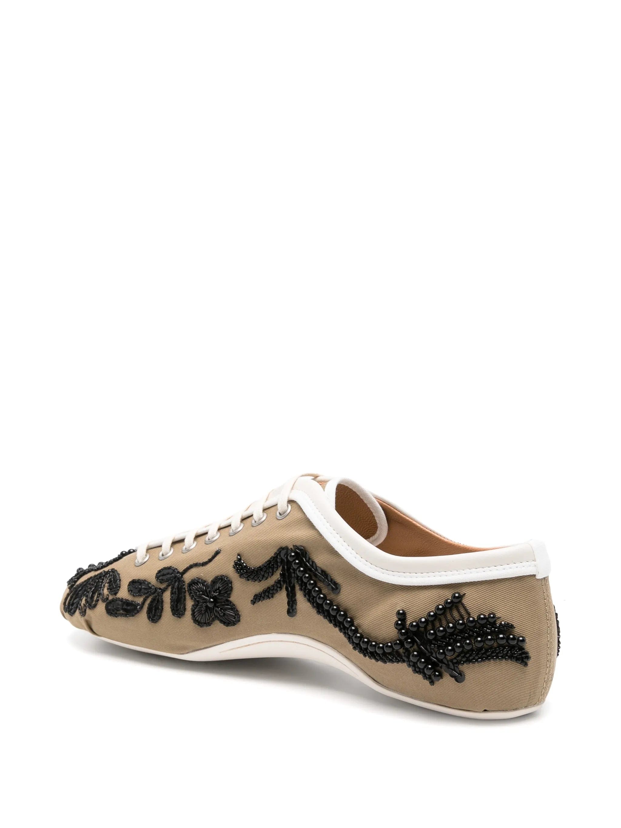 Dries Van Noten bead - embellished cotton sneakers