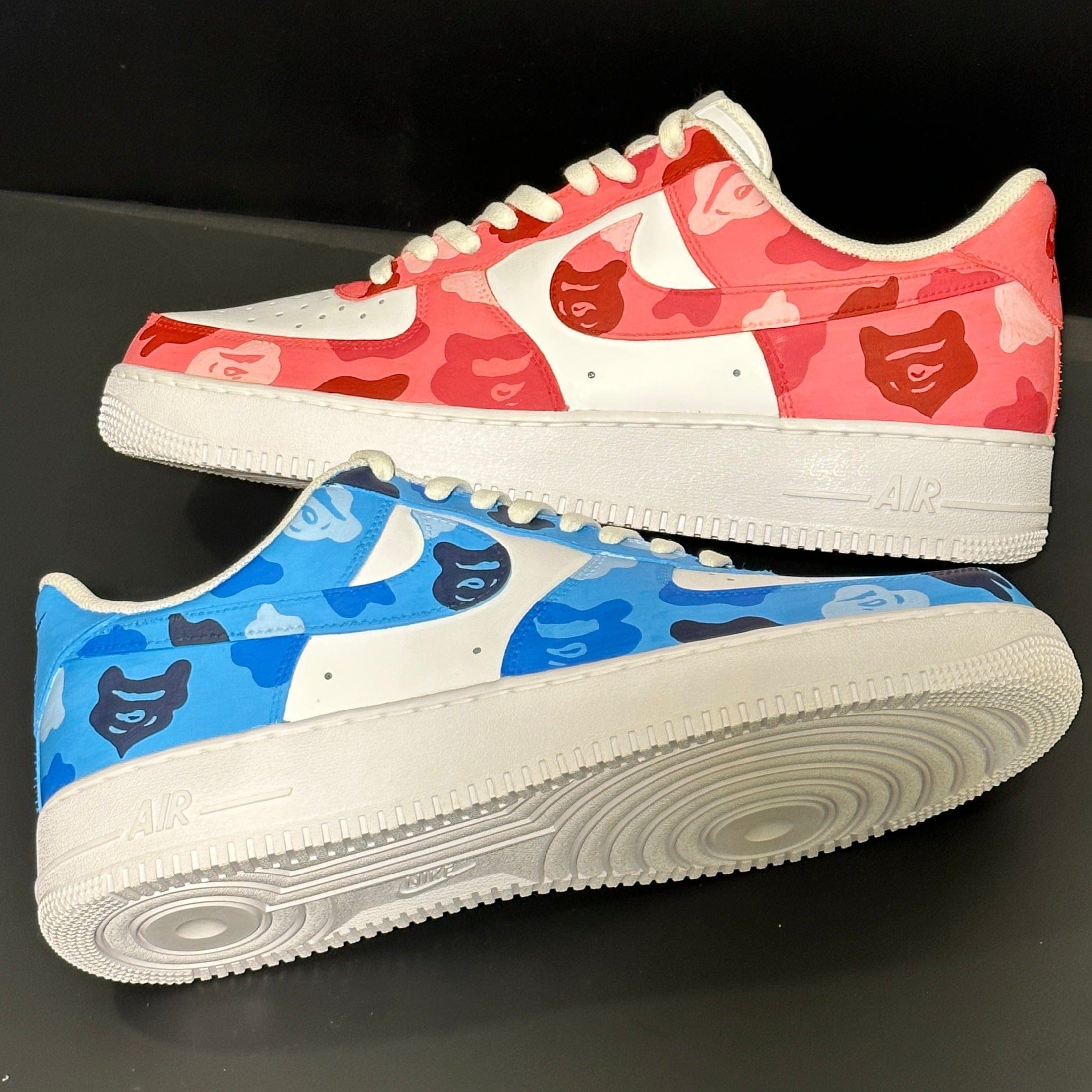 Mdcustoms BLUE/PINK BAPE AF1