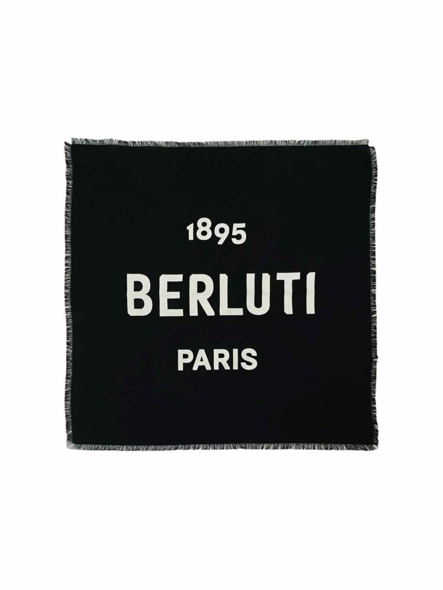 Berluti Black & White Handkerchief