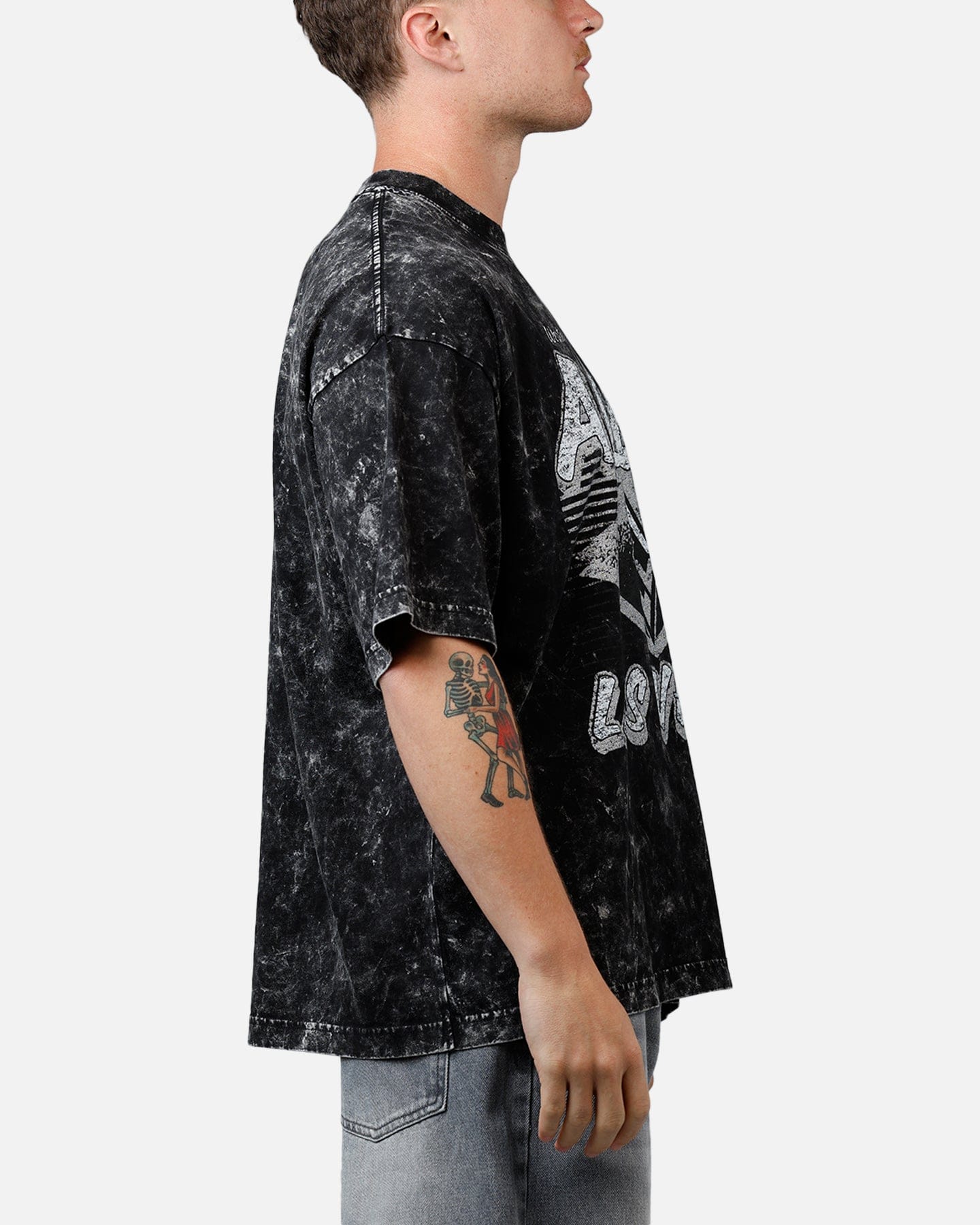 New Era Las Vegas Aces Boxy Essentials T - Shirt Washed Black