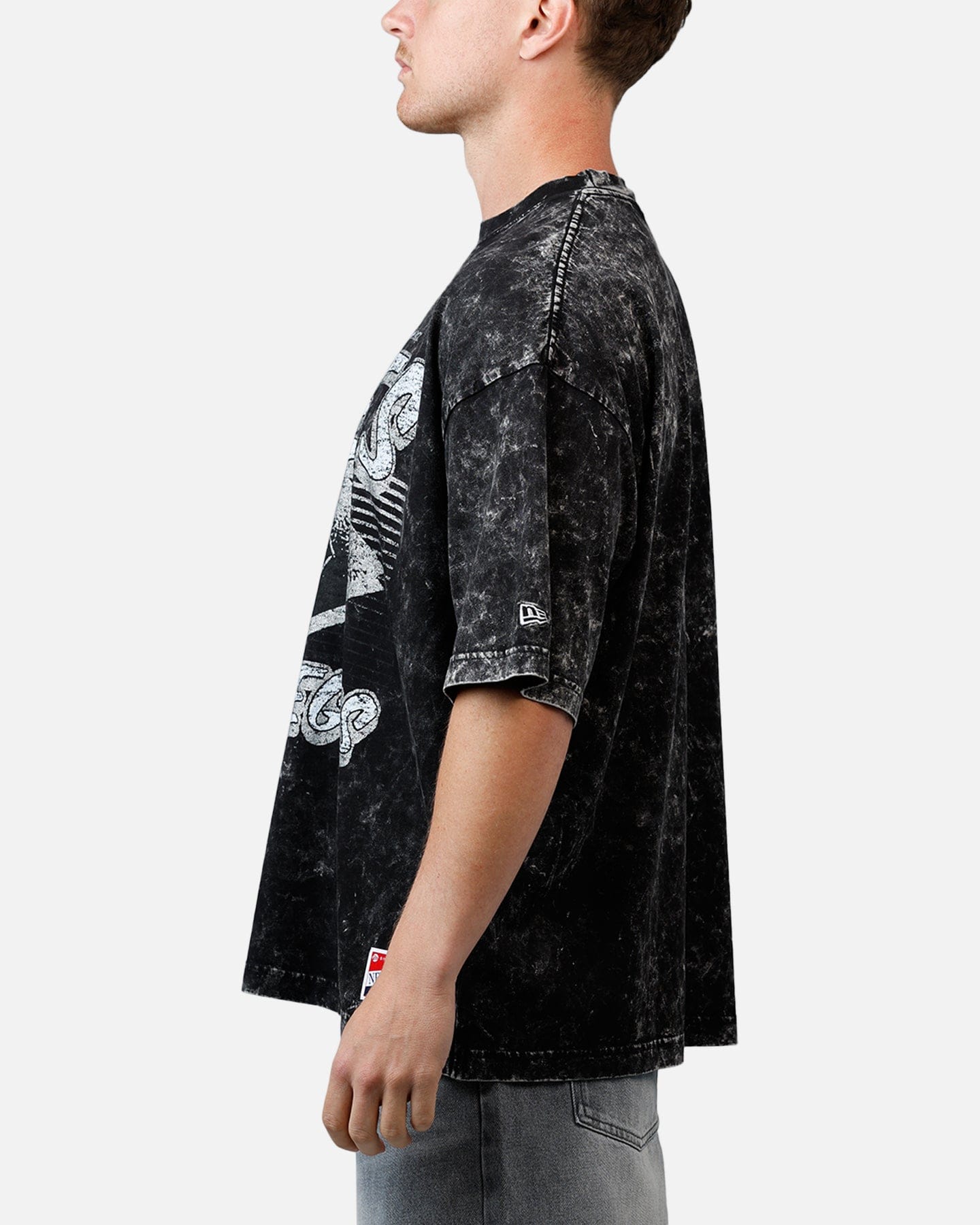 New Era Las Vegas Aces Boxy Essentials T - Shirt Washed Black