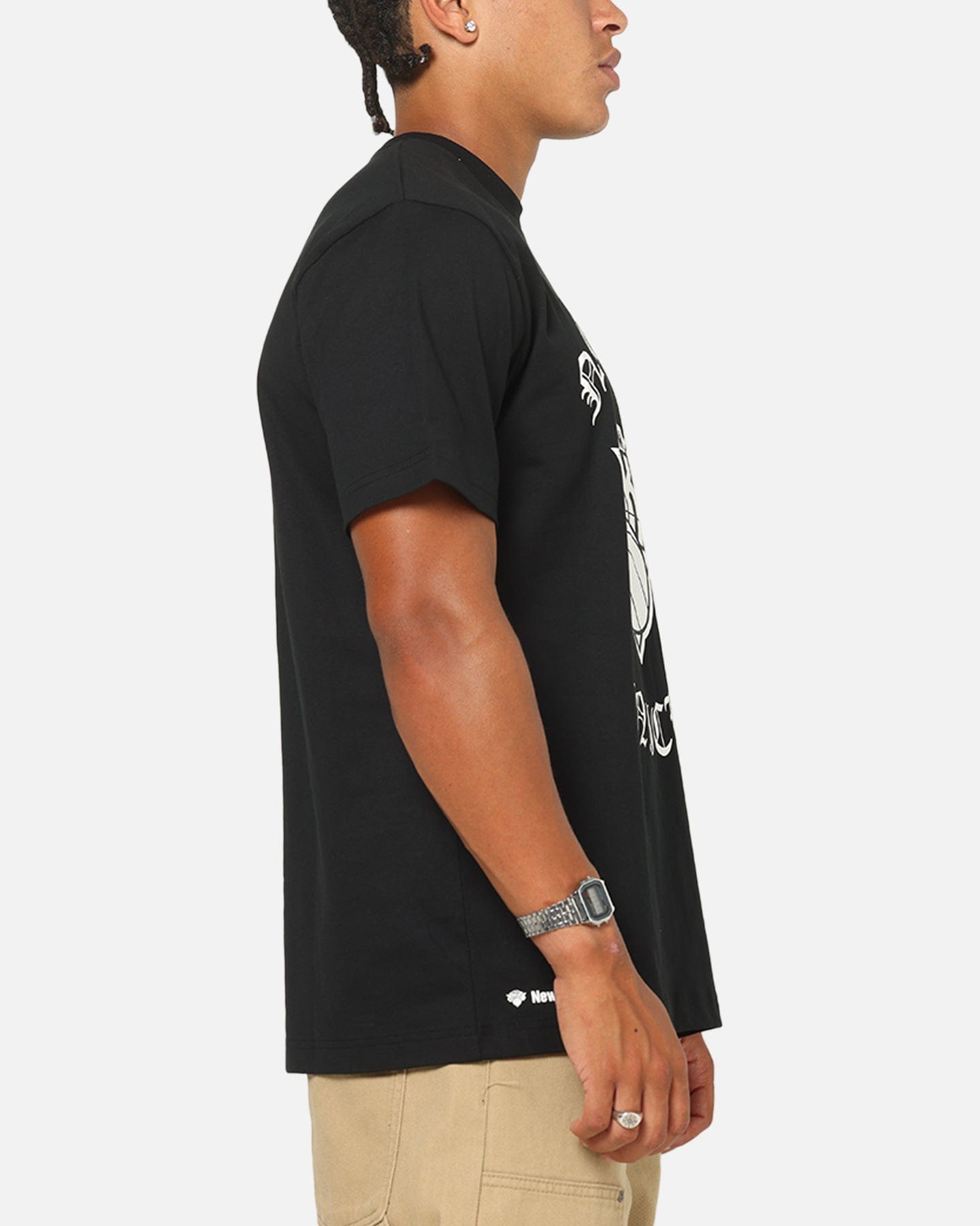 New Era New York Knicks Gothic Oversized T - Shirt Black