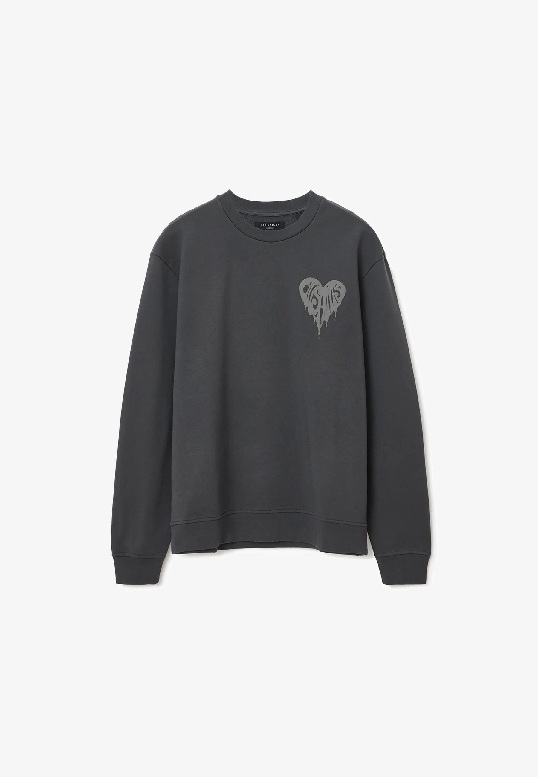 All Saints AllSaints Trip Crew Sweatshirt Washed Black